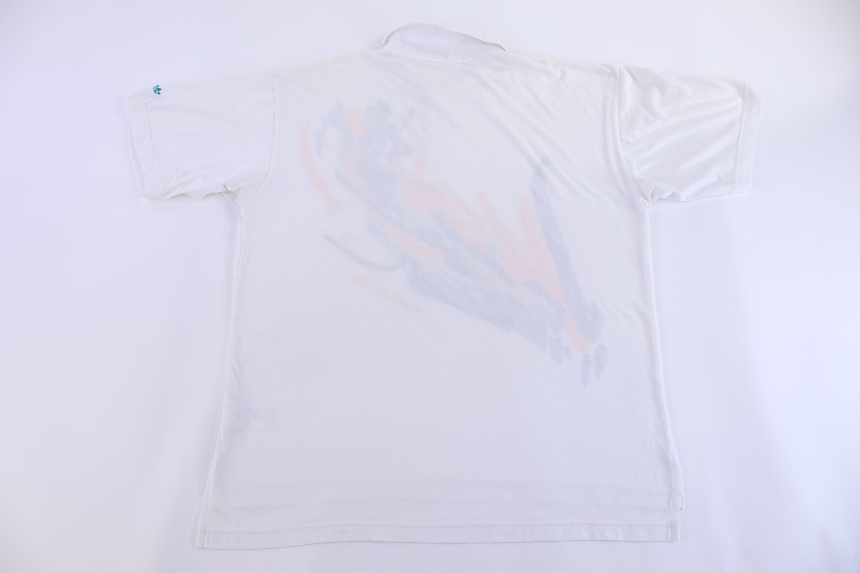 80's Adidas Multicolor Brush Graphic Button Up