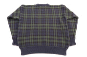 Vintage Woods & Gray Grid Pattern Knit Sweater