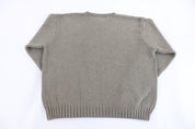 Poo by Ralph Lauren Embroidered Logo Grey Knit Sweater