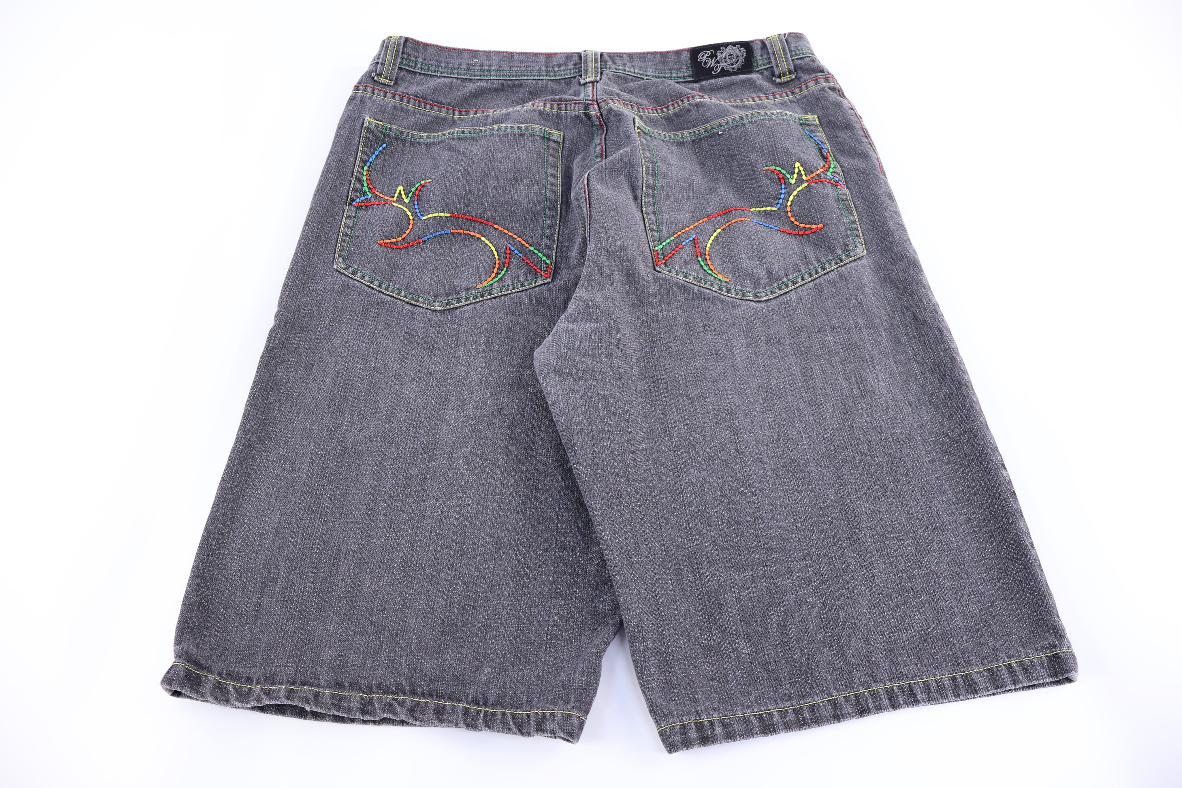 Y2K PWJ Grey Denim Shorts
