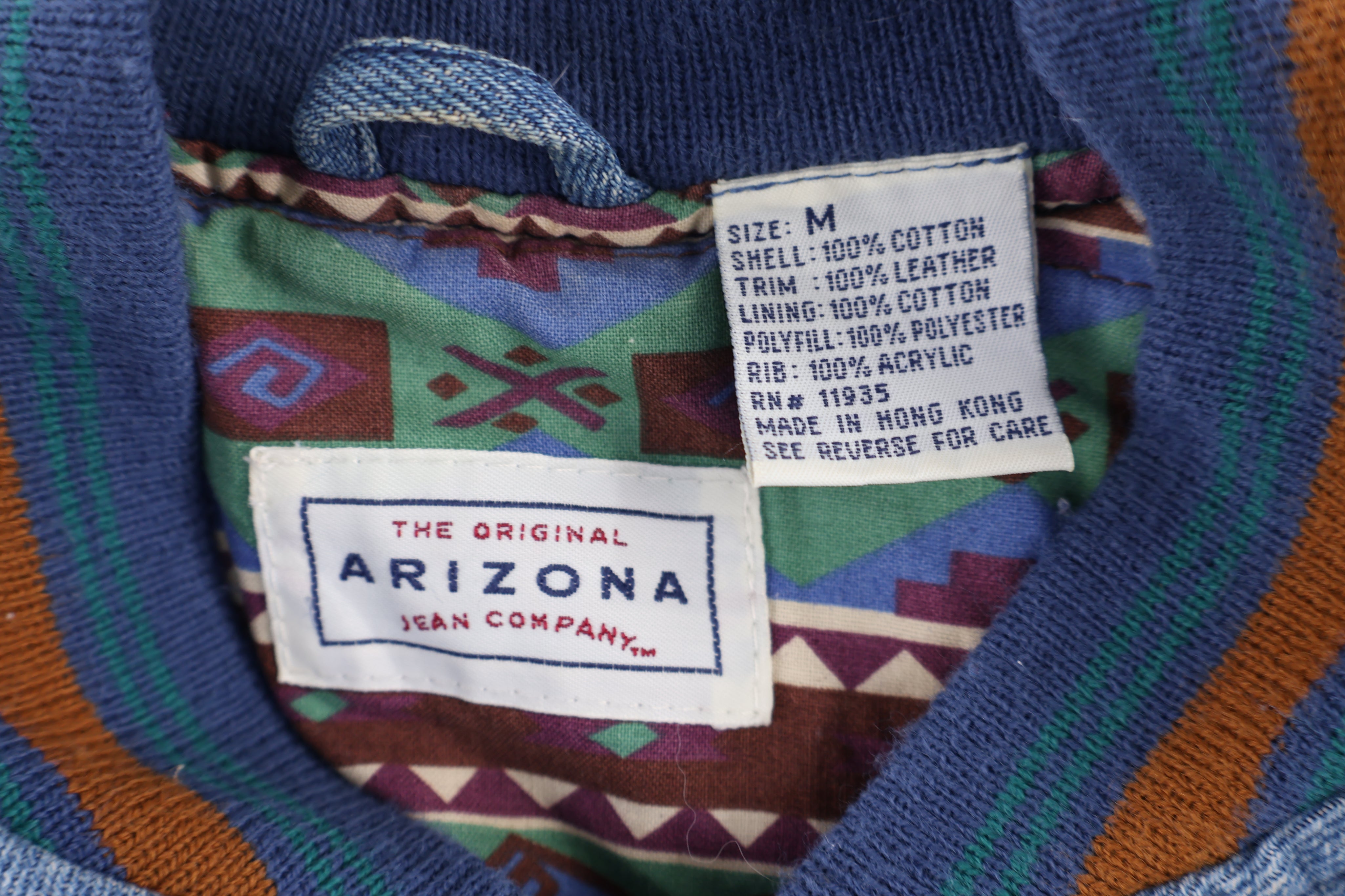Vintage Arizona Jean Company Denim Bomber Jacker