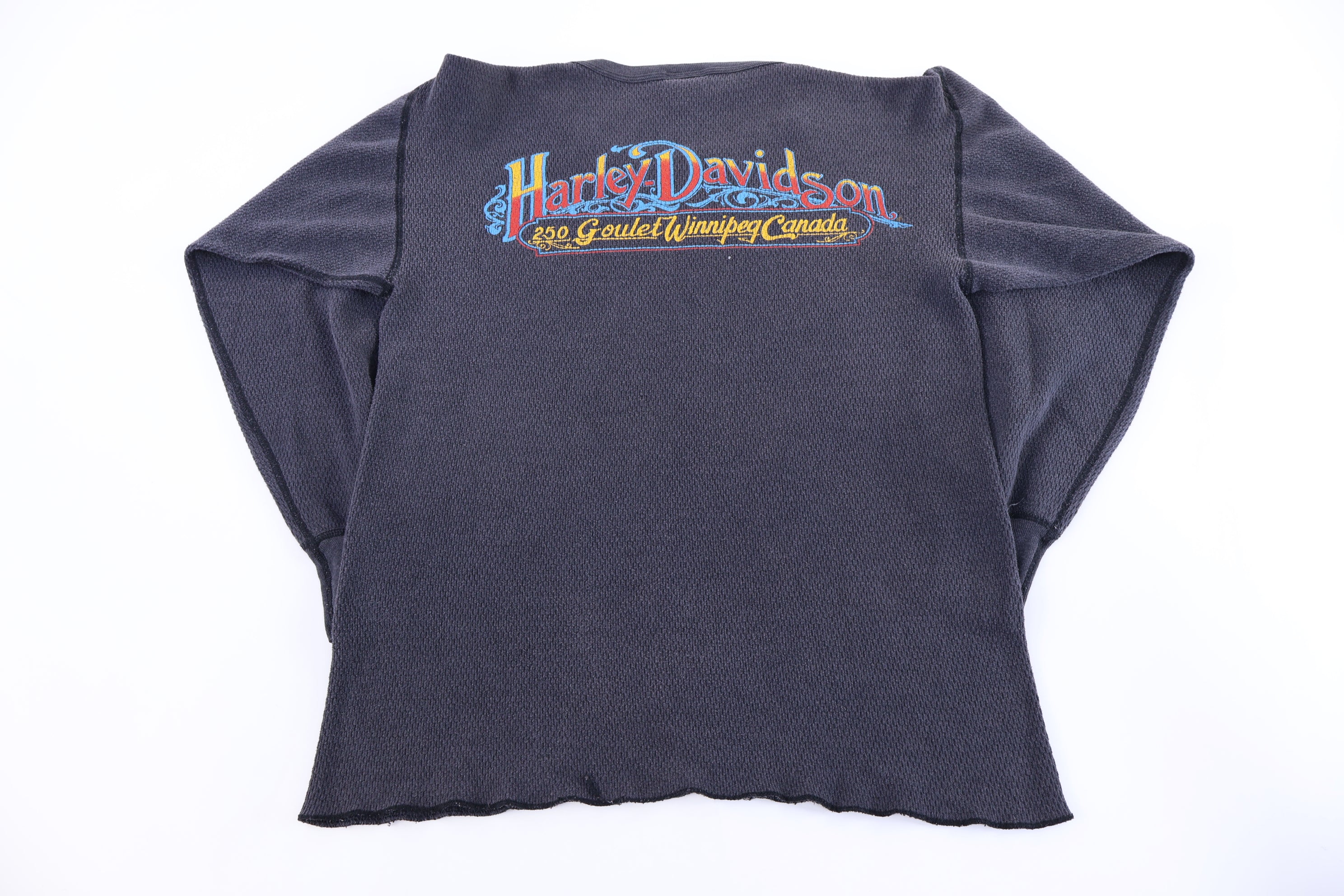 80's Harley Davidson Motorcycles The Eagle Soars Alone Thermal LS T-shirt