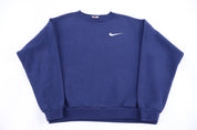 90's Nike Embroidered Logo Blue Sweatshirt