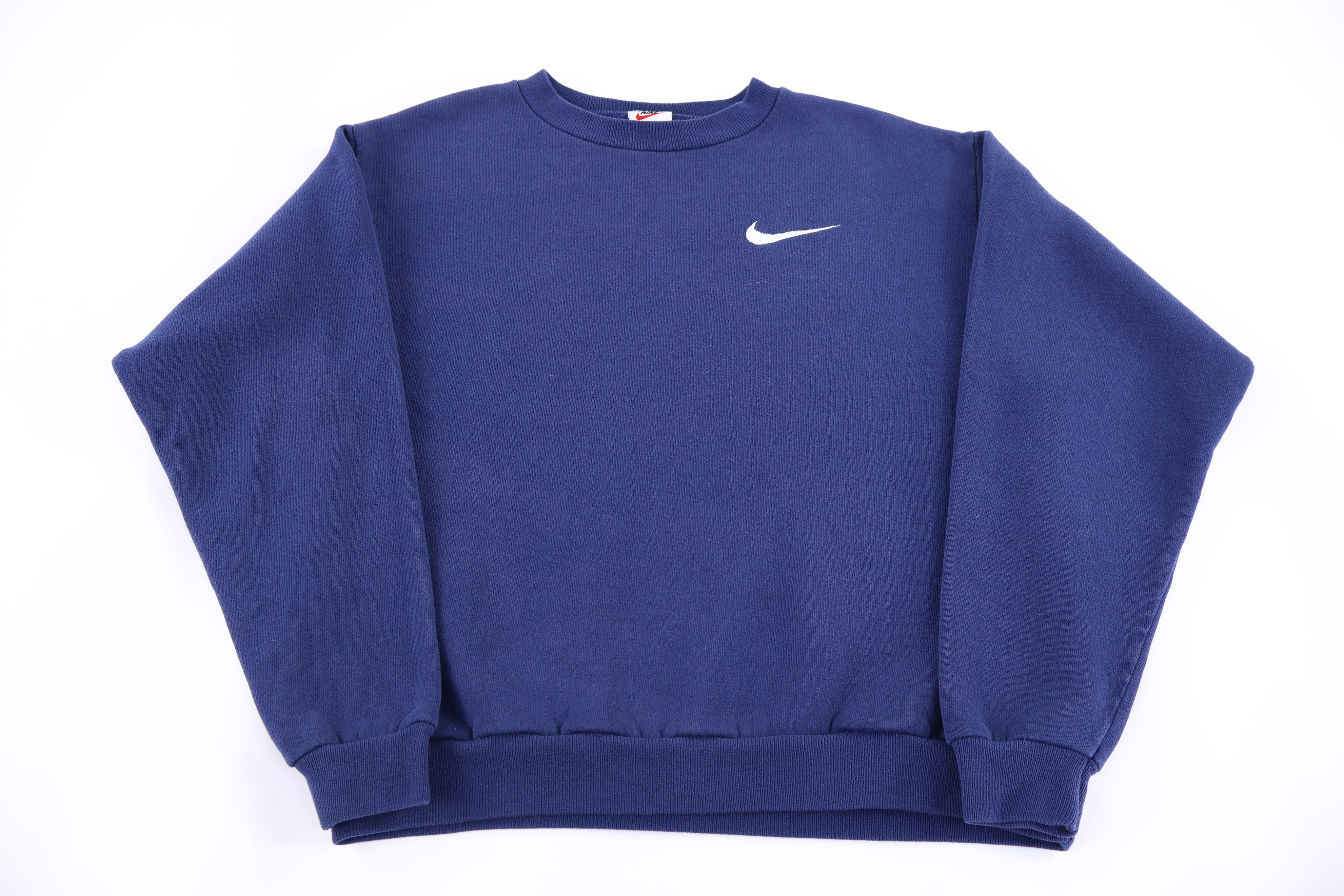 90's Nike Embroidered Logo Blue Sweatshirt