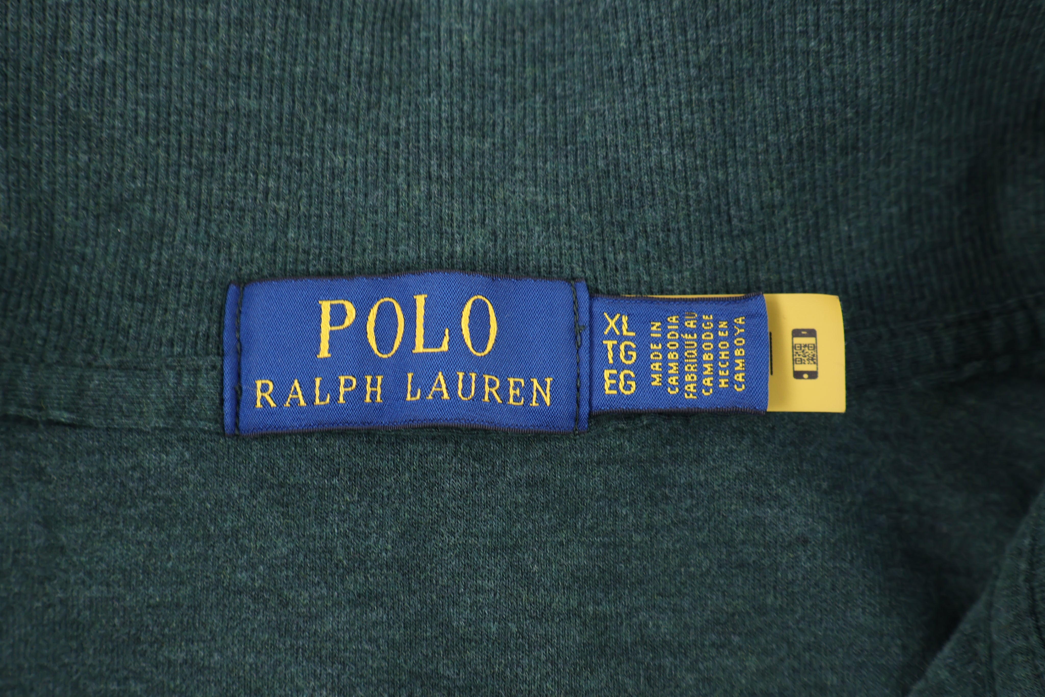 Polo Ralph Lauren Embroidered Logo Green Quarter Zip Sweater