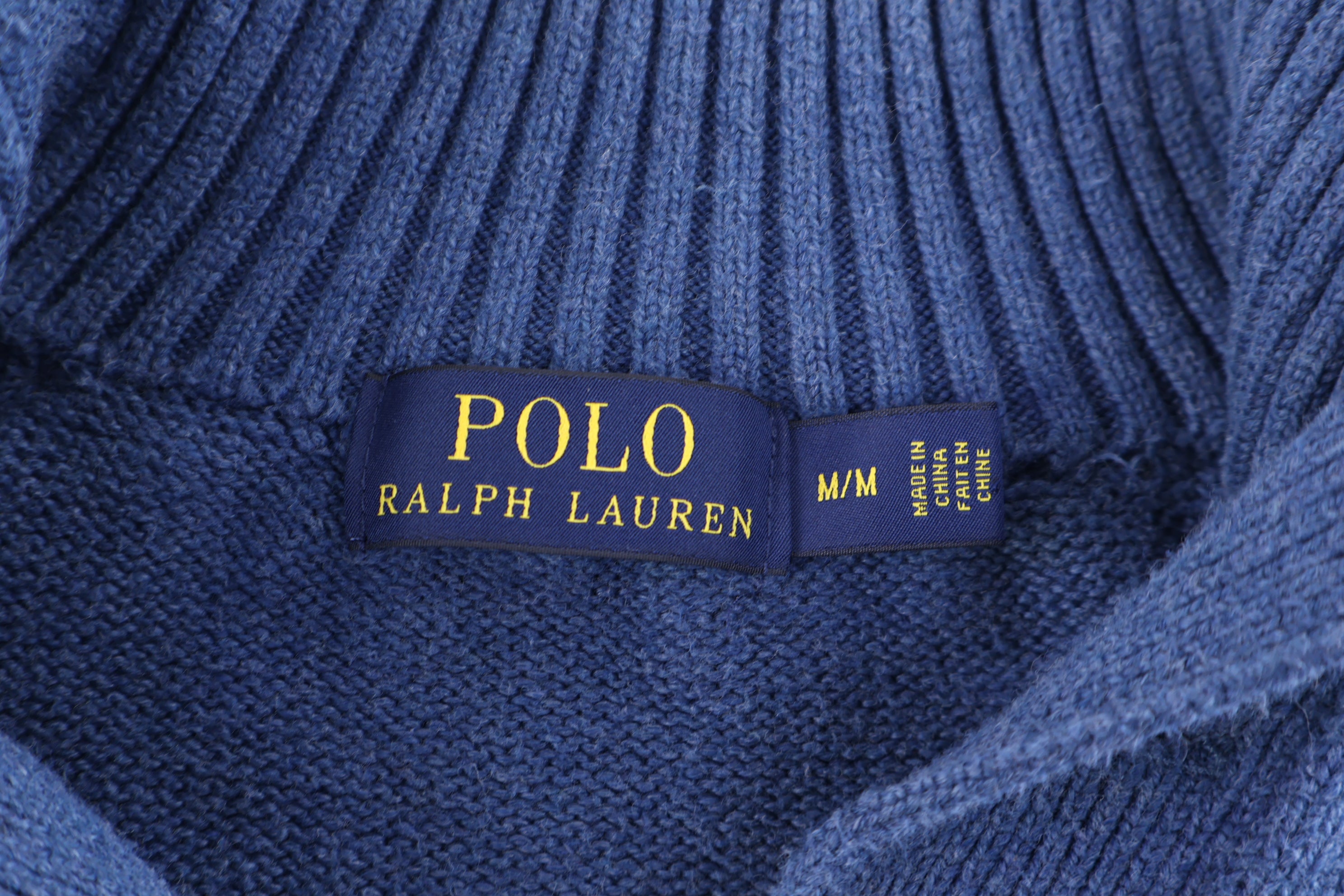 Polo Ralph Lauren Embroidered Logo Blue Henley Pullover