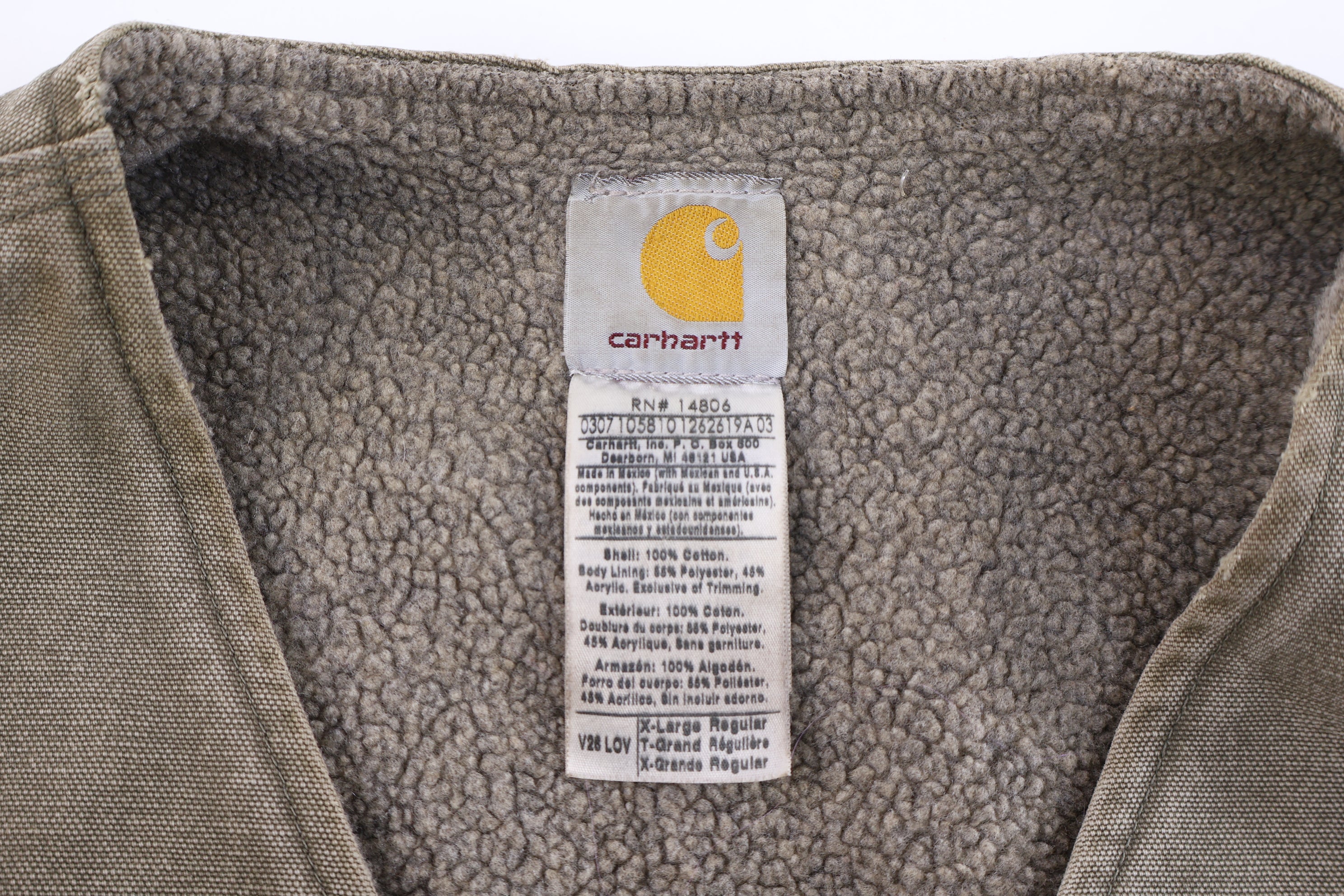 Carhartt Logo Patch Green Full Zip Vest