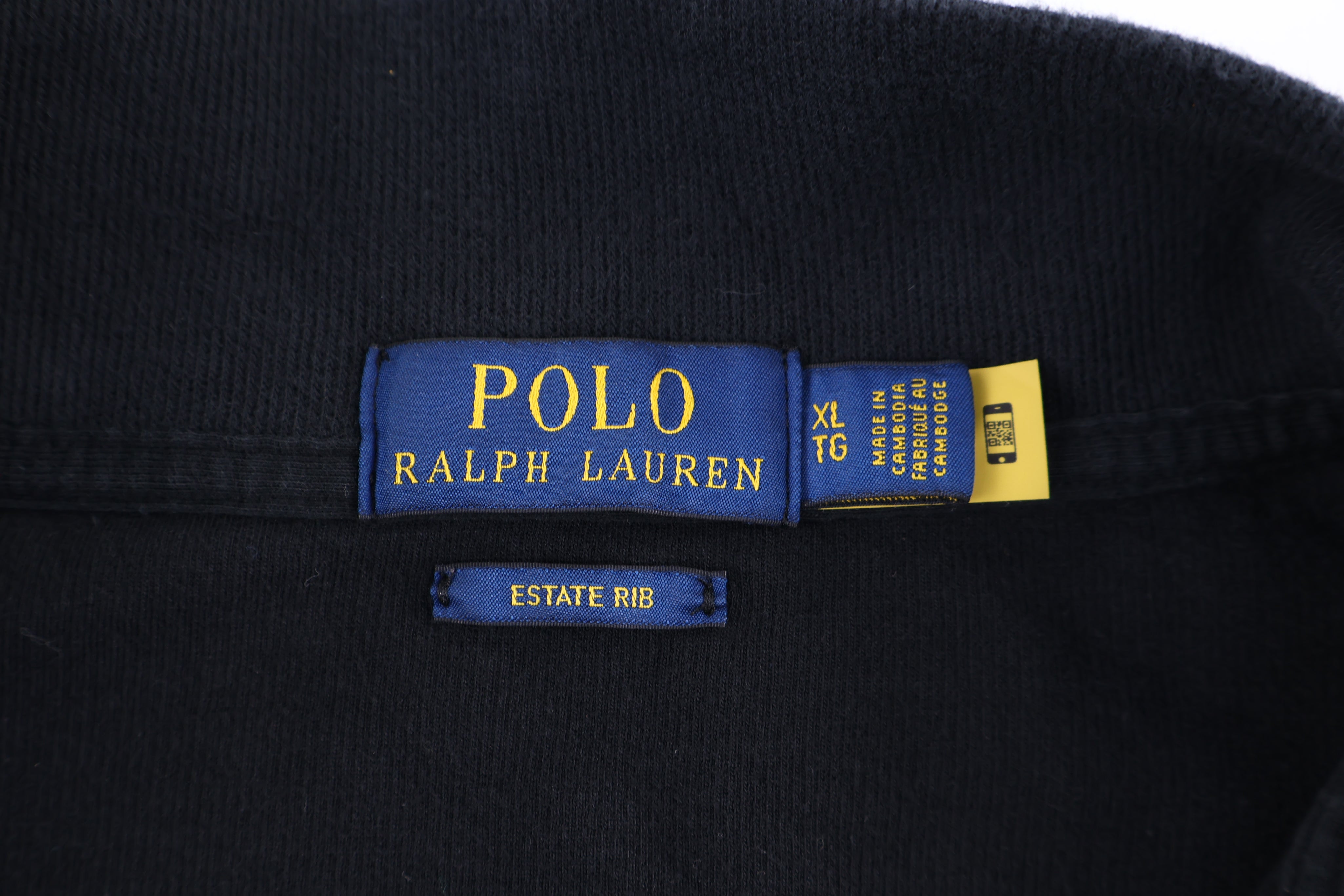 Polo Ralph Lauren Embroidered Logo Black Quarter Zip Sweater