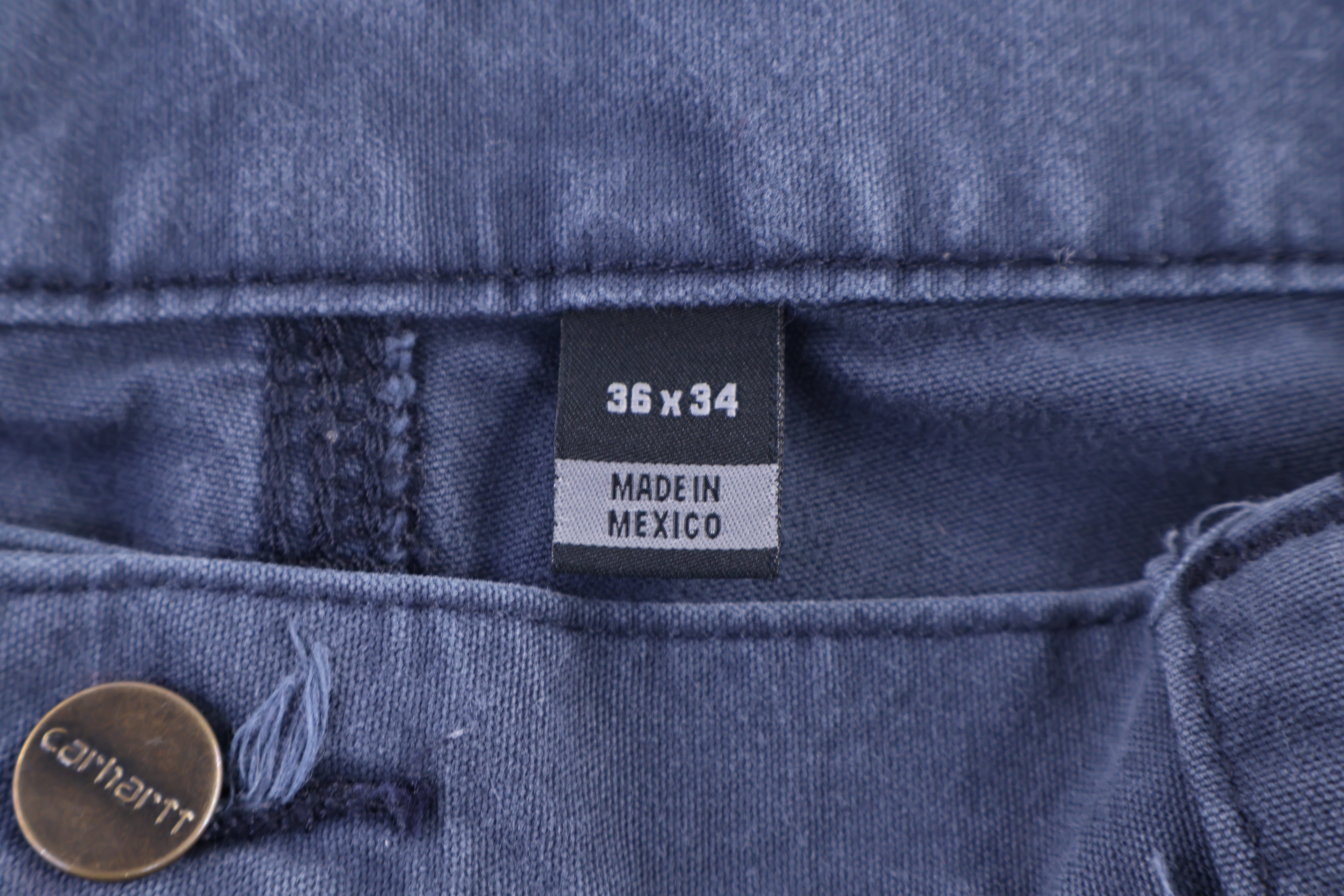 Carhartt Logo Patch Blue Pants