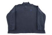 Polo Ralph Lauren Embroidered Logo Black Quarter Zip Sweater