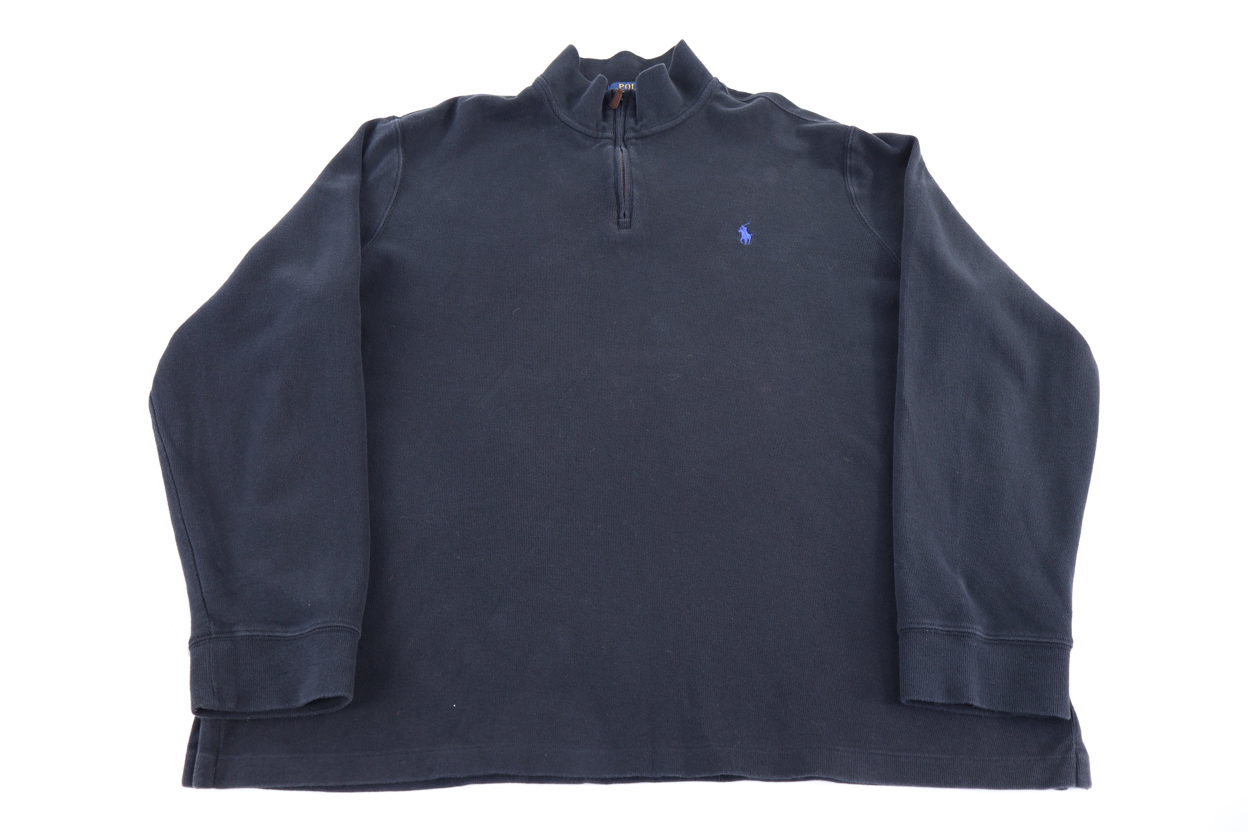 Polo Ralph Lauren Embroidered Logo Black Quarter Zip Sweater
