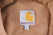 Carhartt Logo Patch Tan Full Zip Jacket