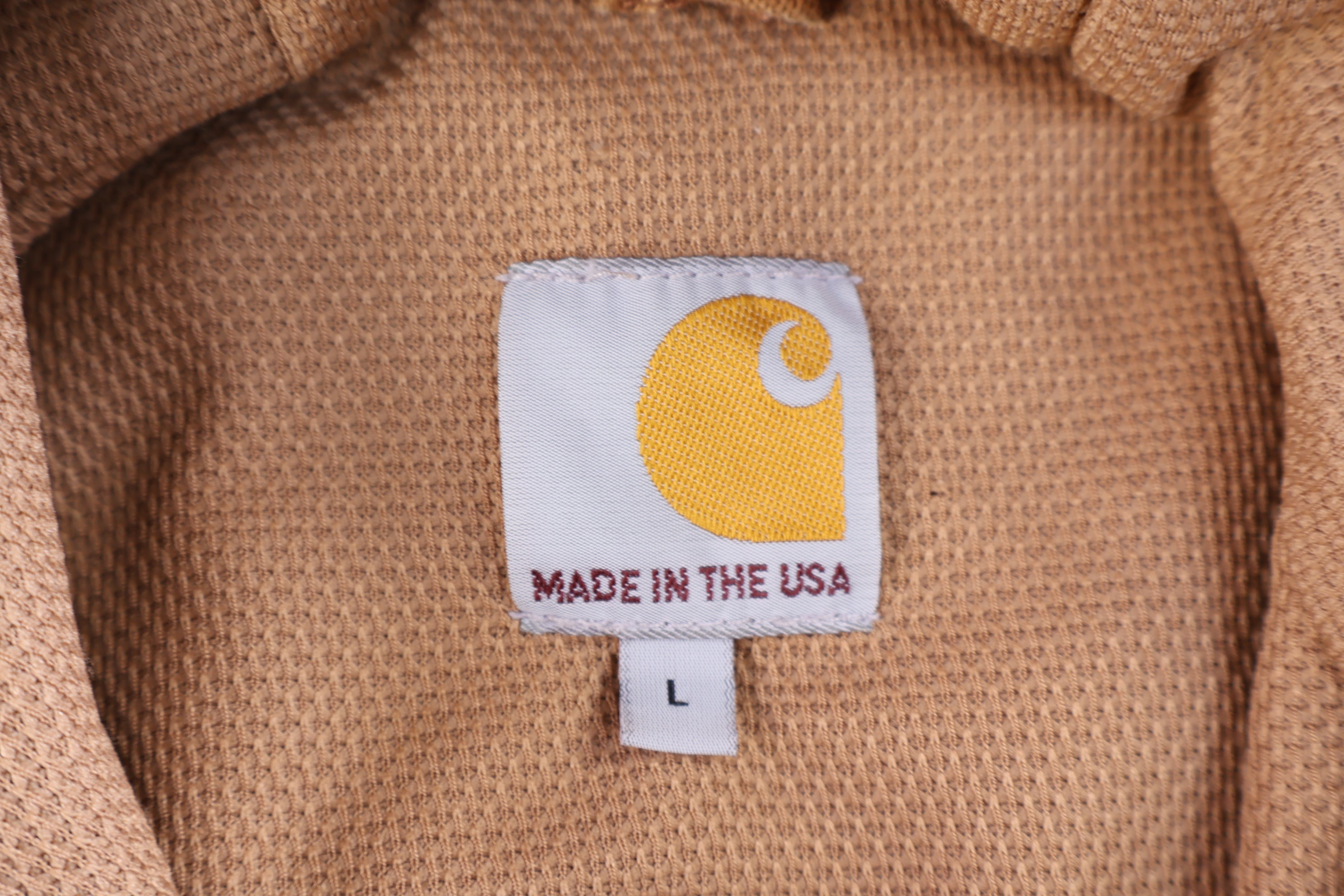 Carhartt Logo Patch Tan Full Zip Jacket