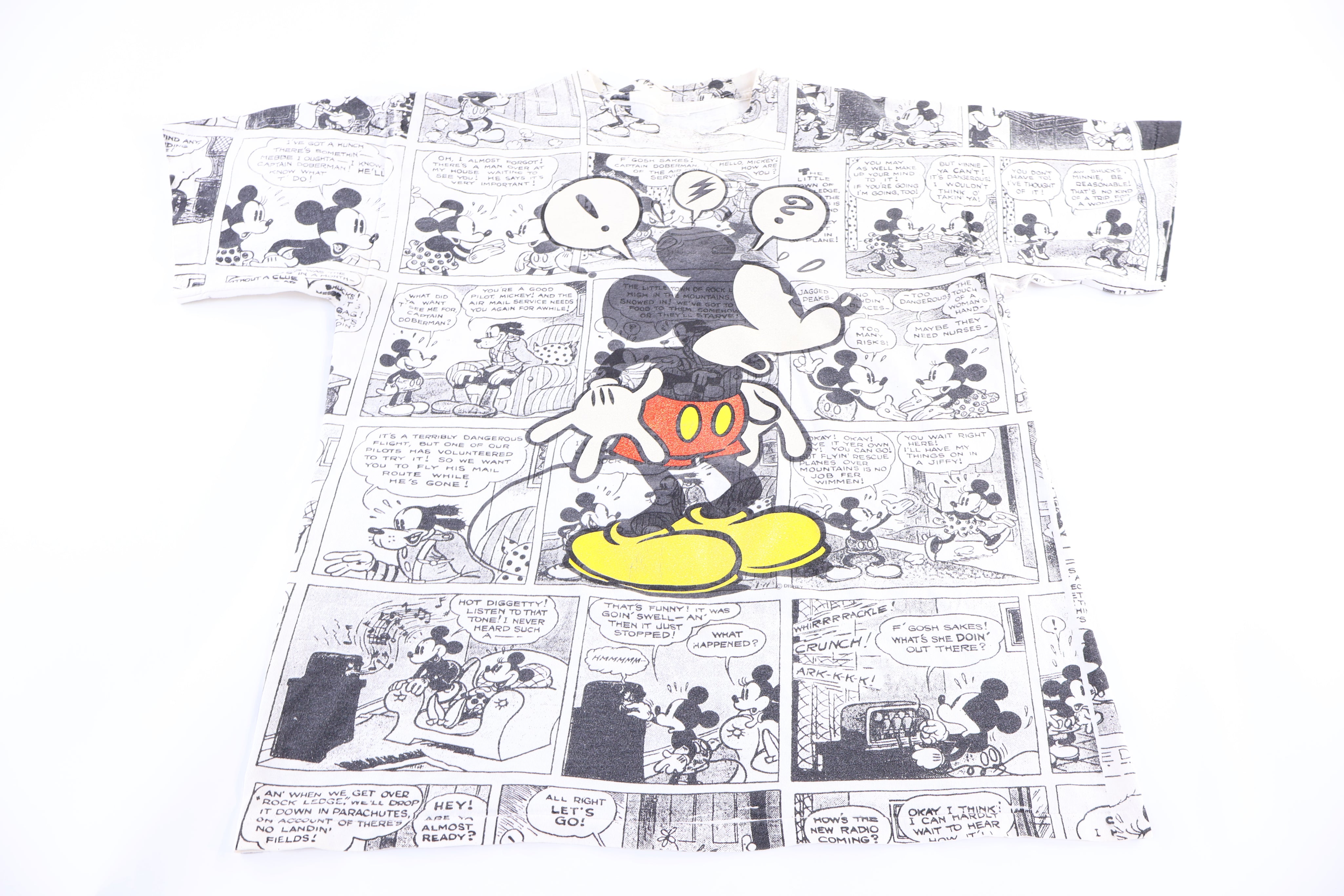 90's Mickey Mouse Comic All Over Graphic T-shirt