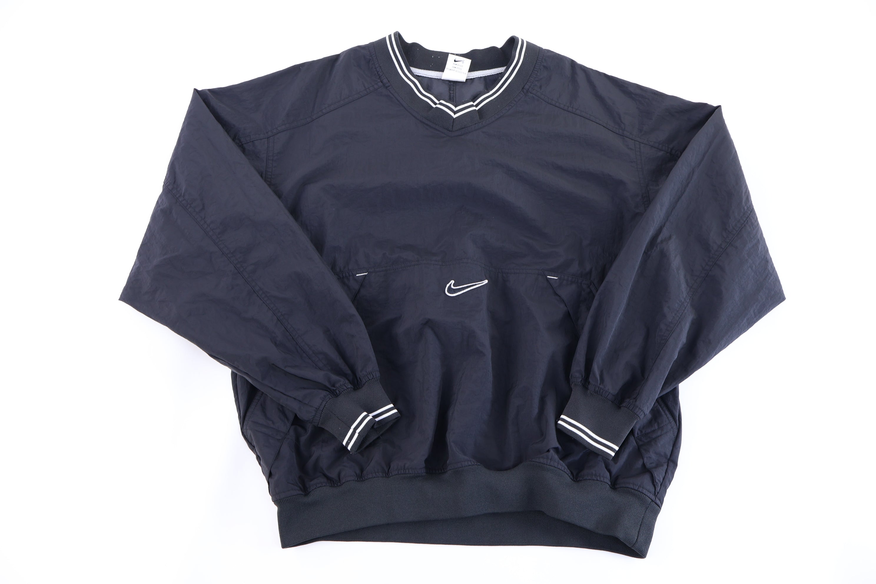 90's Nike Embroidered Logo Black Pullover Windbreaker