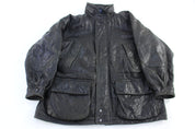 Vintage Nautica Full Zip Black Leather Jacket