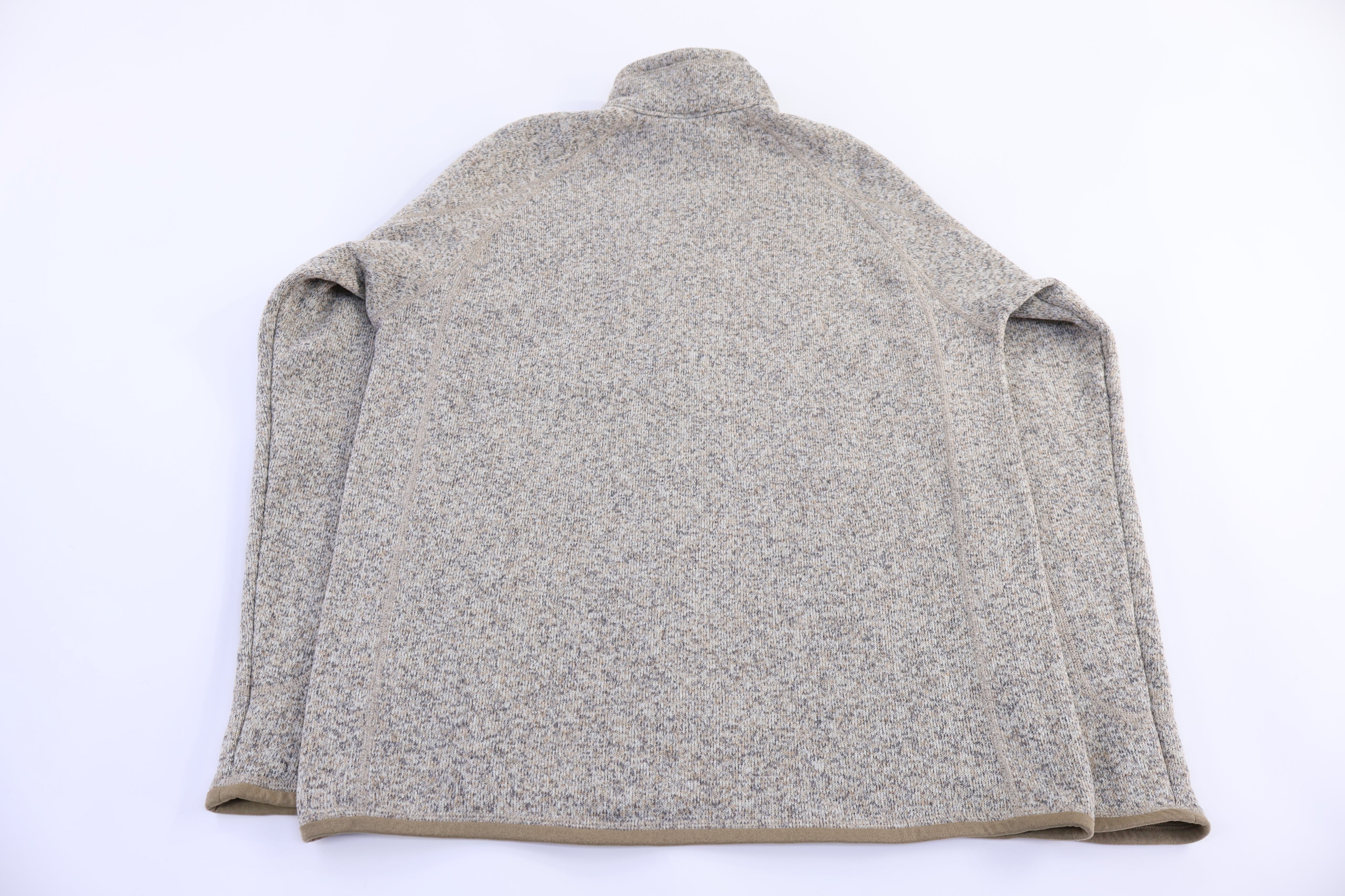 Patagonia Logo Patch Tan Quarter Zip Pullover
