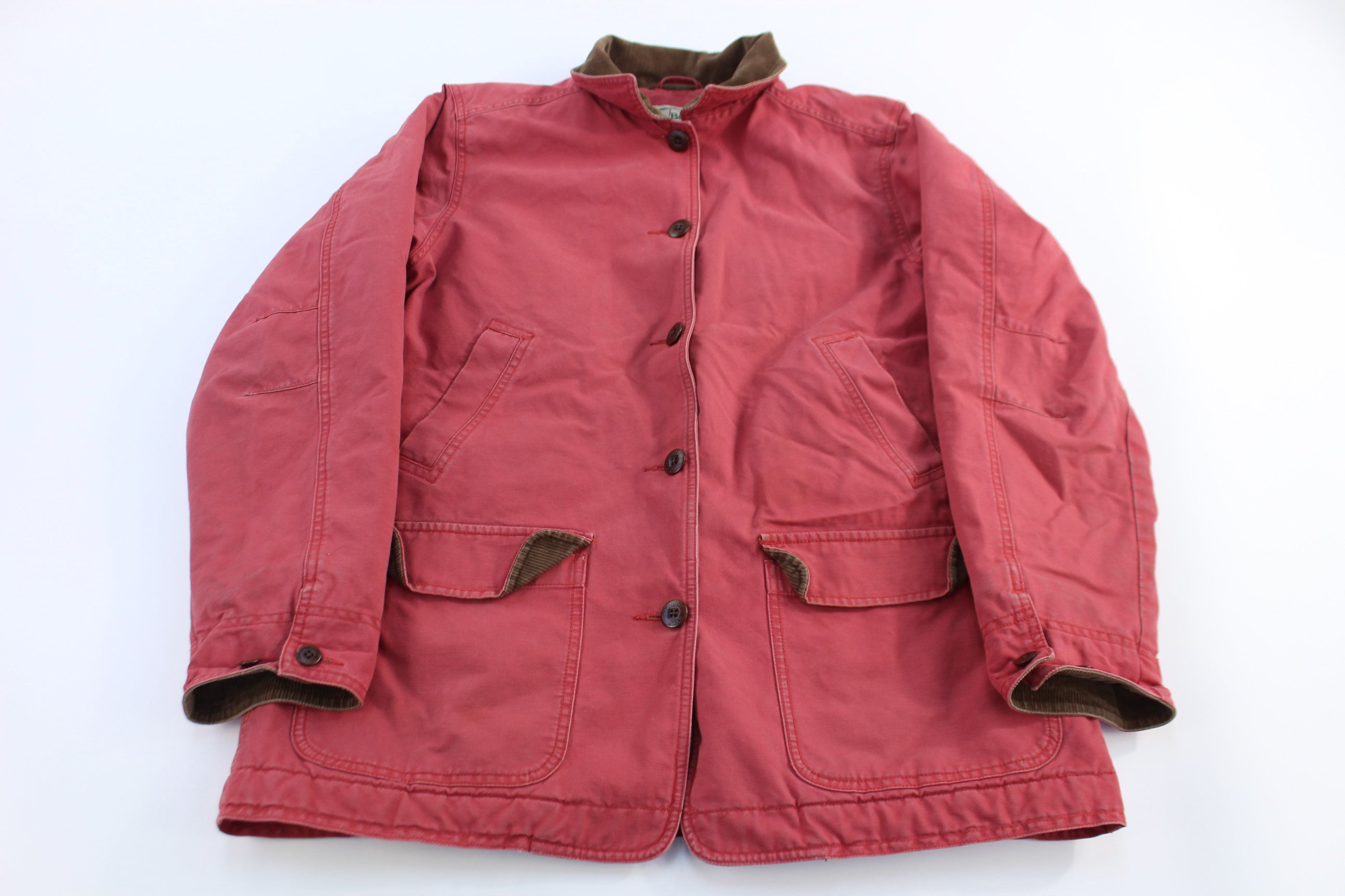 Women's L.L. Bean Pink Chore Jacket – ThriftedThreads.com