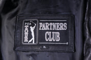 Vintage Partners Club Black Full Zip Leather Jacket