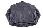 Vintage Partners Club Black Full Zip Leather Jacket