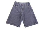Royal Blue Black Denim Shorts