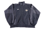 Vintage Reebok New Orleans Saints Full Zip Windbreaker Jacket