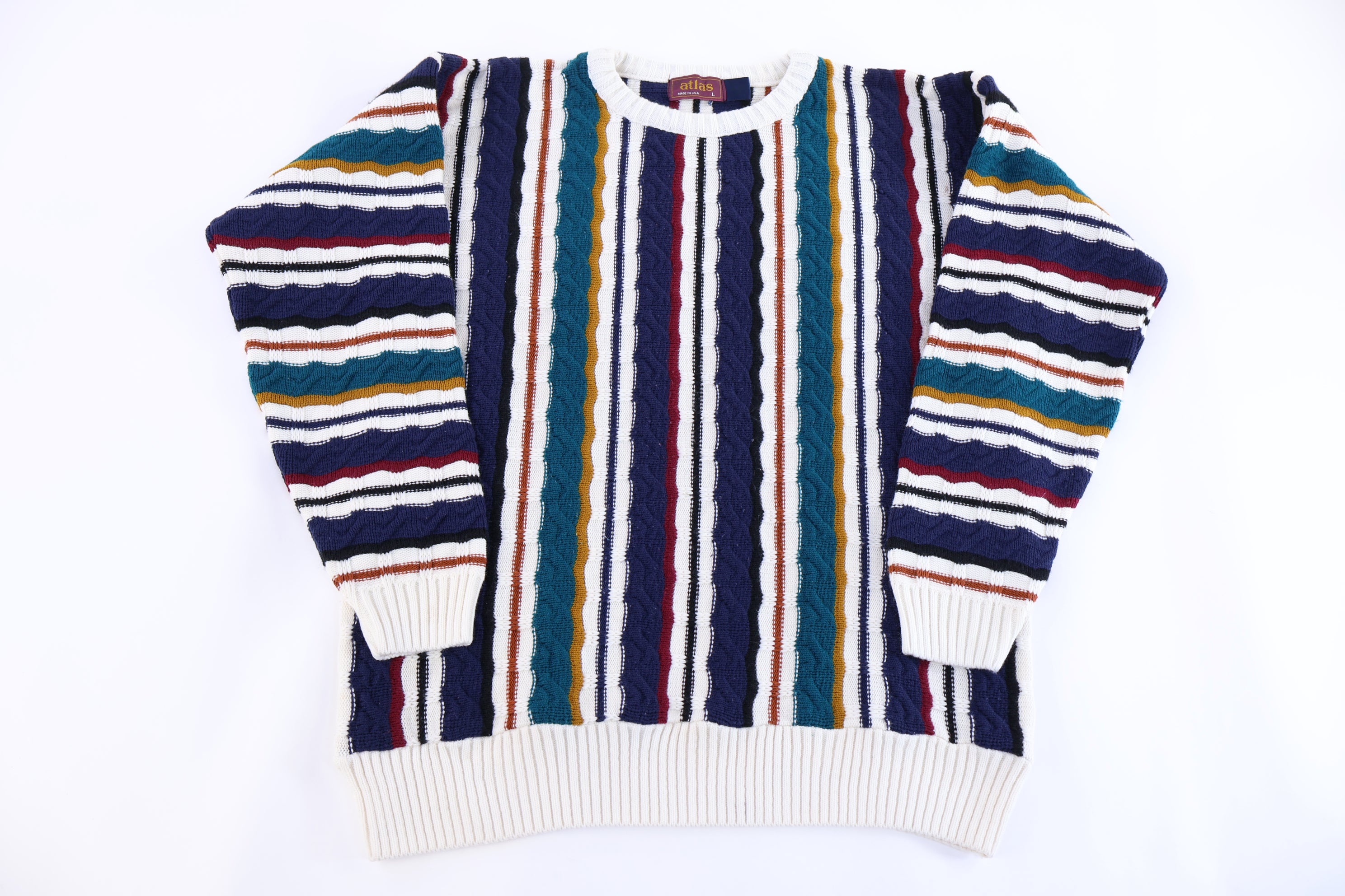 80's Atlas Multicolor Knit Sweater