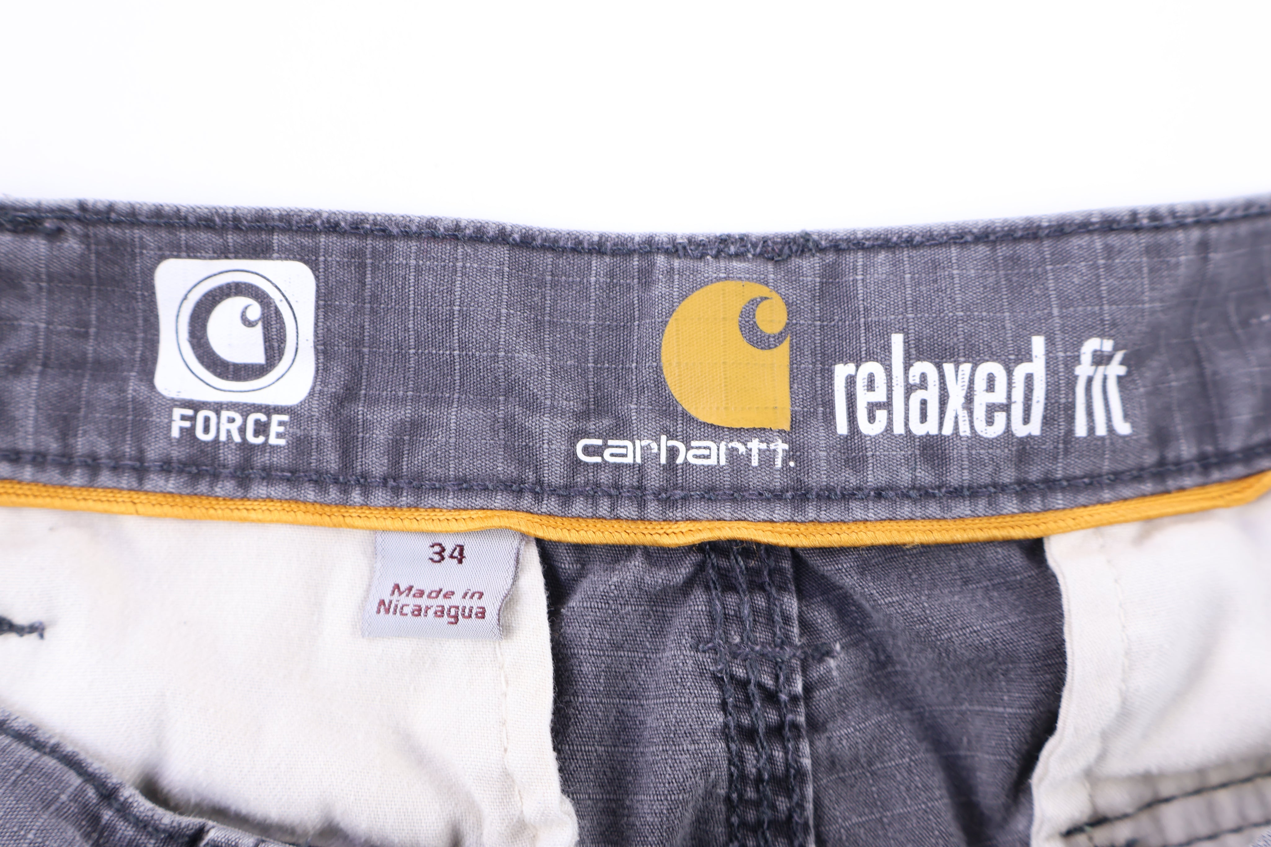 Carhartt Logo Patch Grey Cargo Shorts