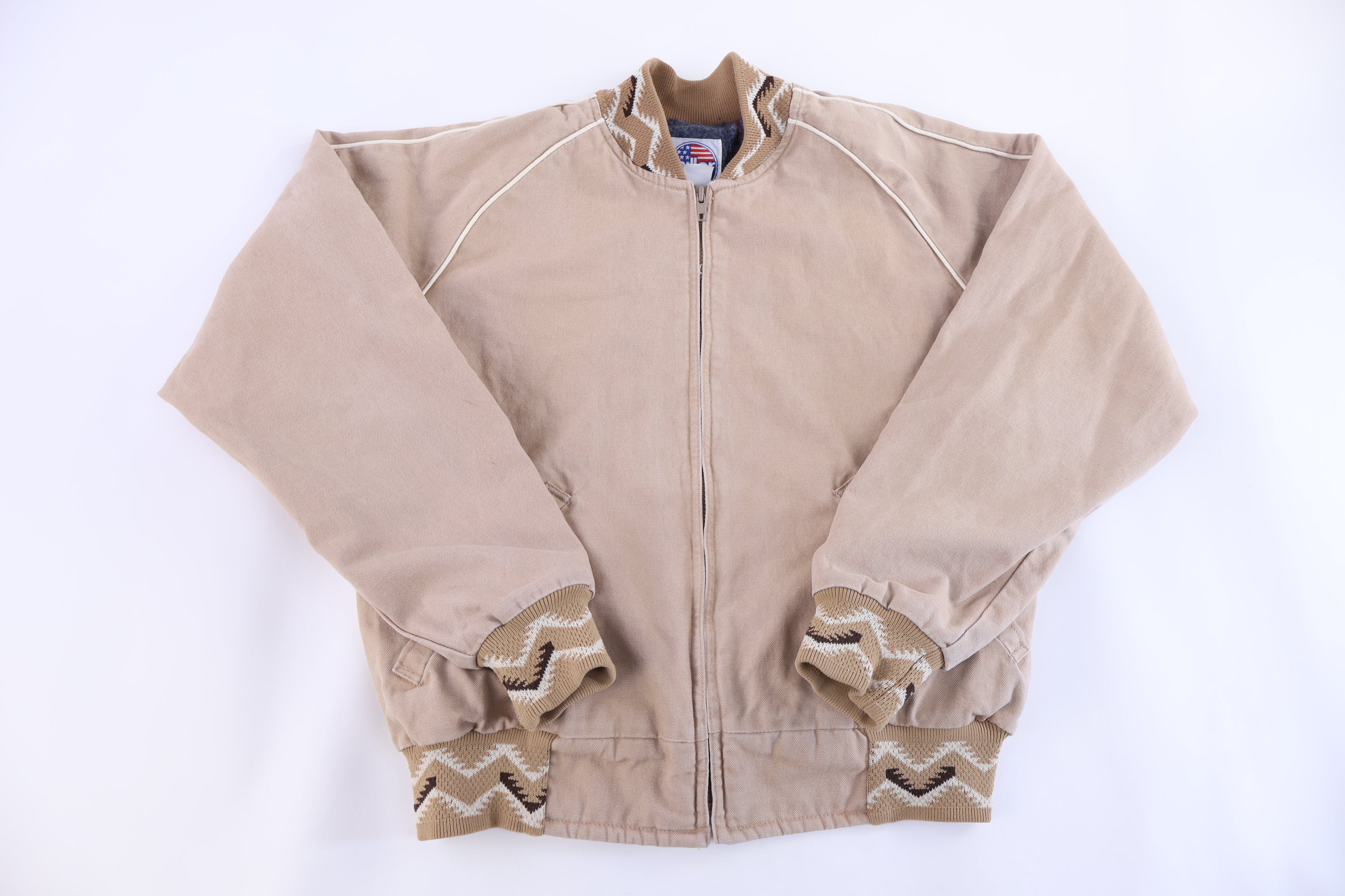 90's Miller Outerwear Tan Full Zip Jacket