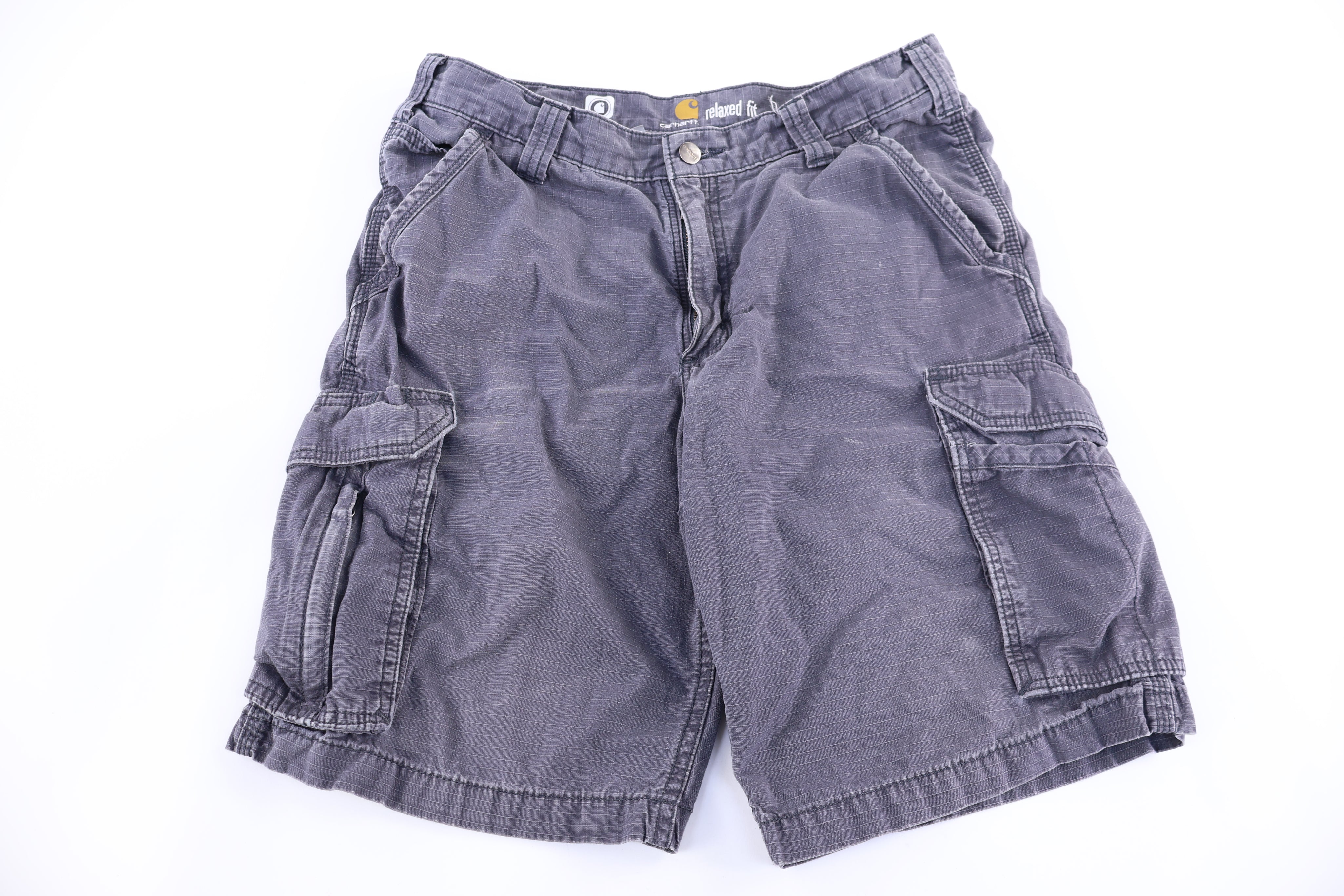 Carhartt Logo Patch Grey Cargo Shorts