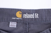 Carhartt Logo Patch Grey Relaxed Fit Pants