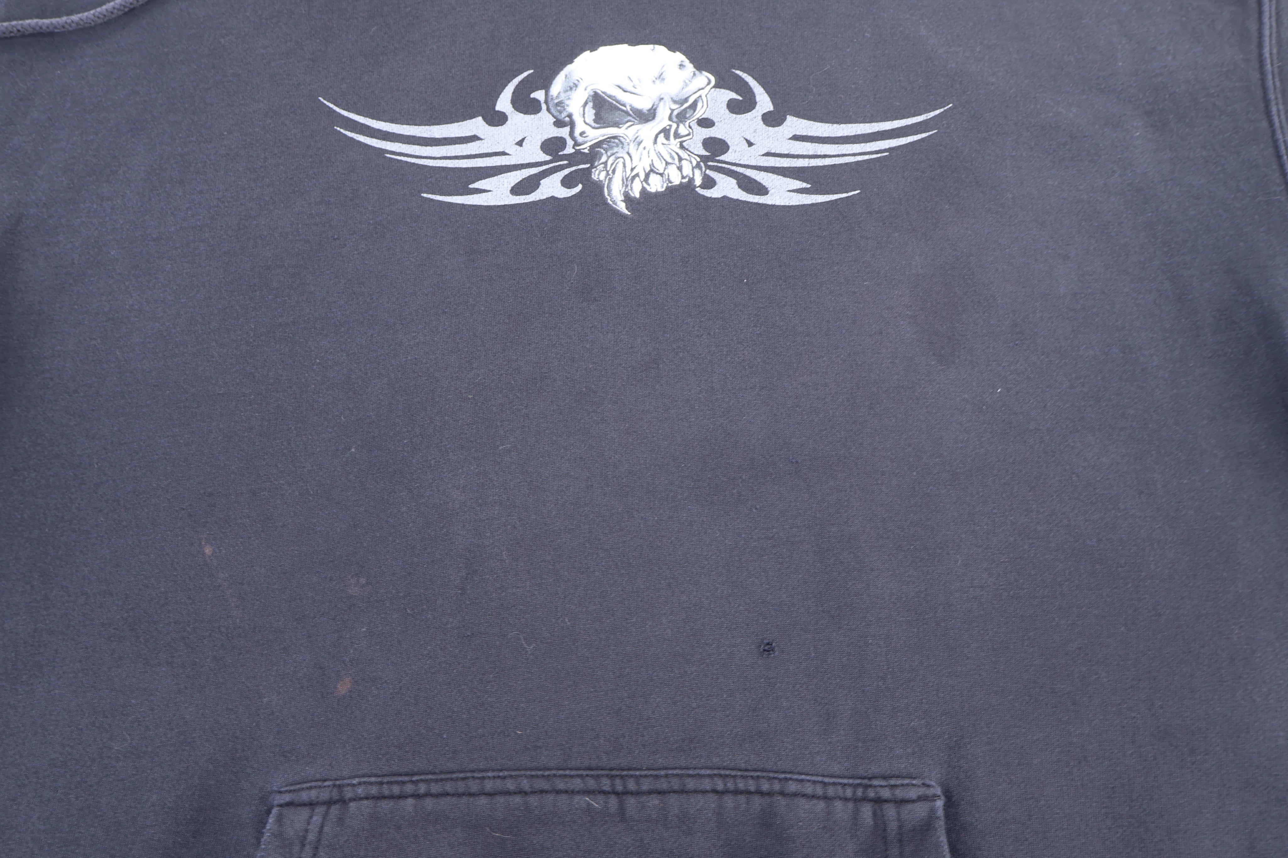 Vintage Skull Graphic Pullover Hoodie