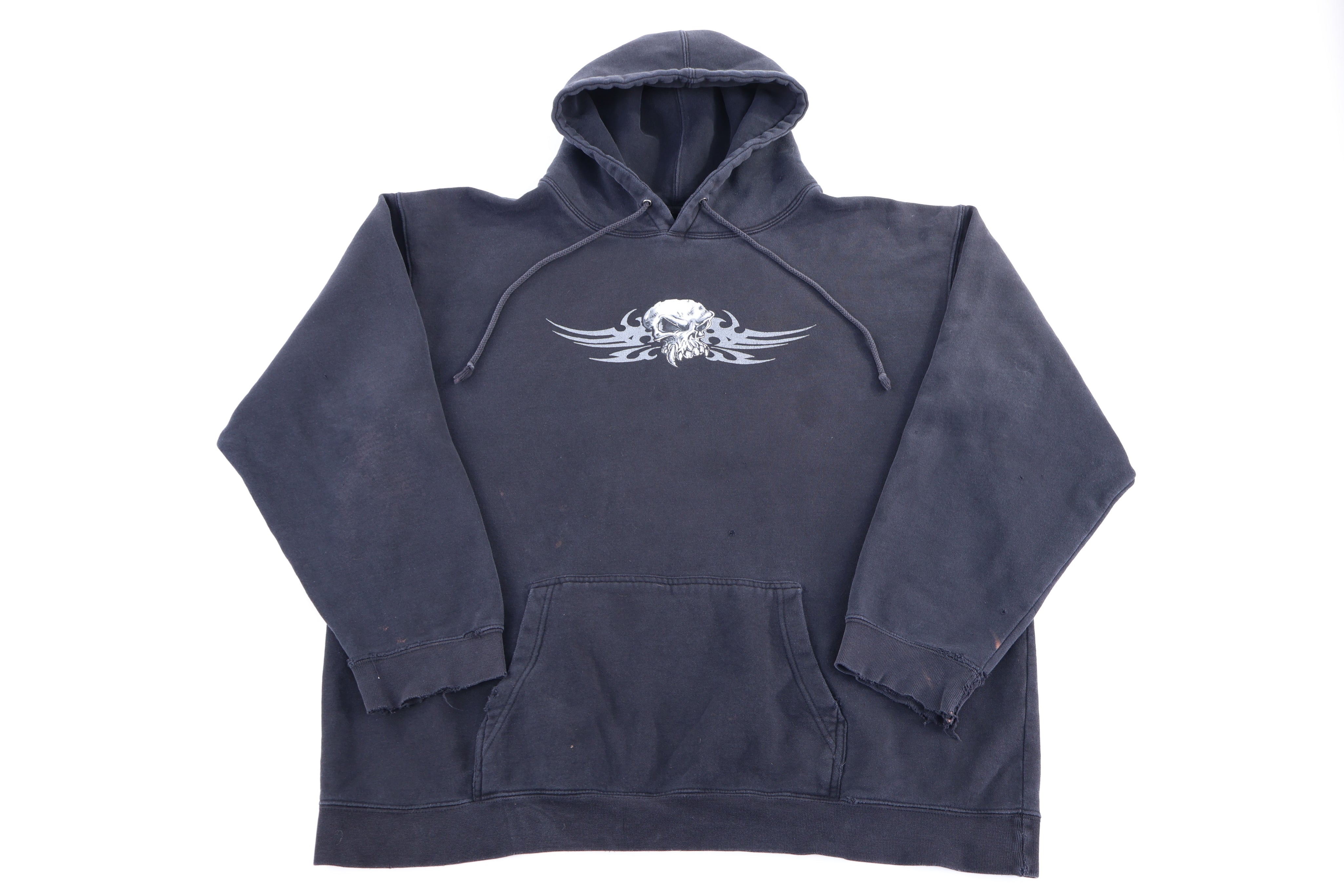Vintage Skull Graphic Pullover Hoodie