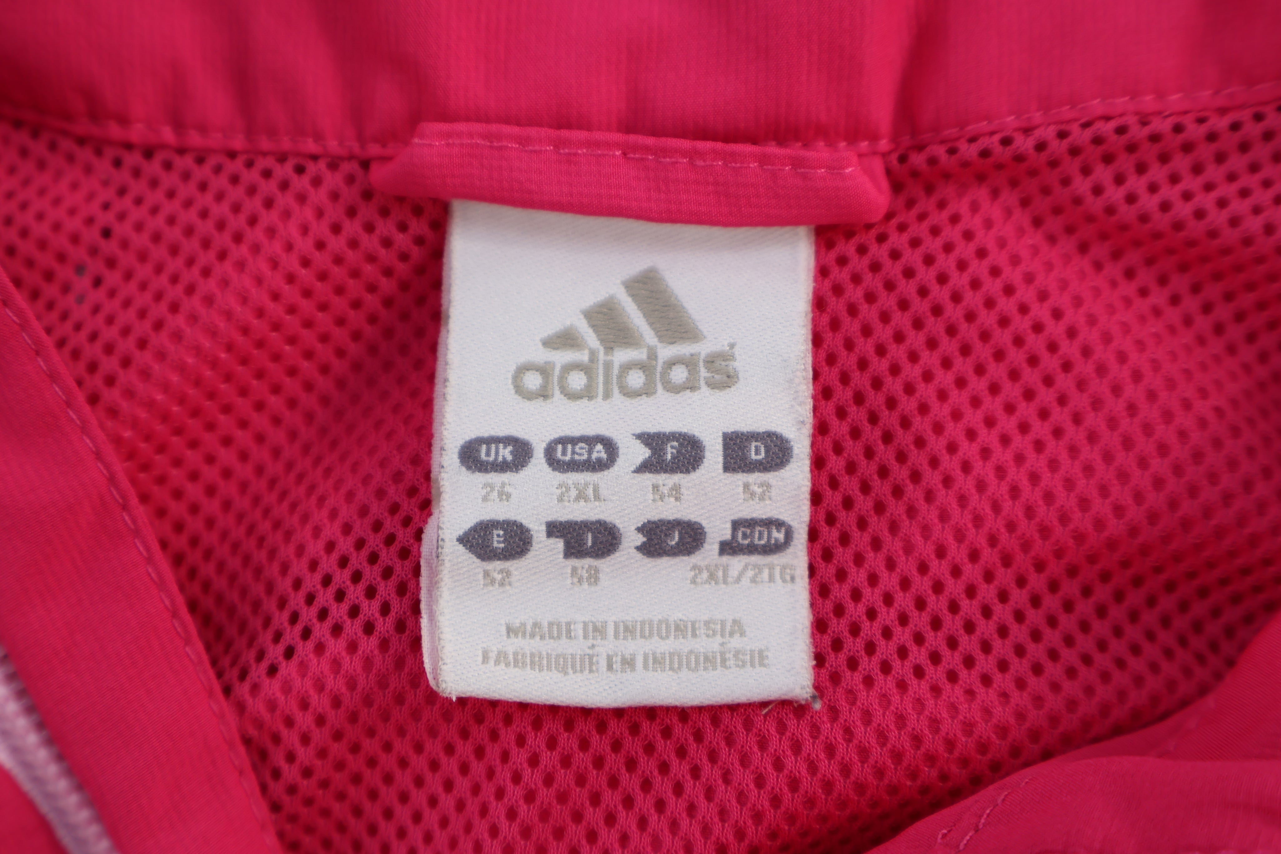 Women's Adidas Embroidered Logo Pink Windbreaker Jacket