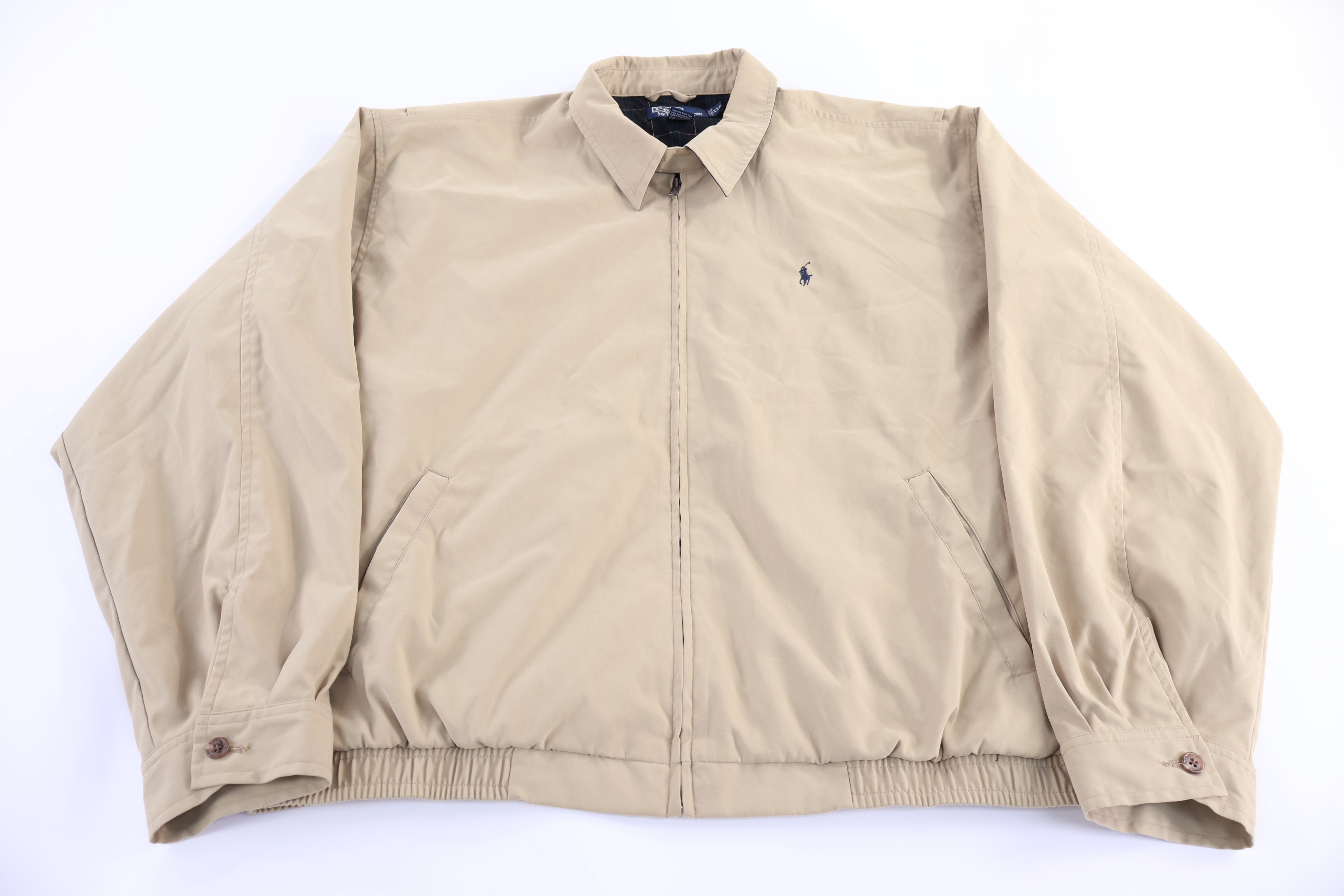 Polo by Ralph Lauren Embroidered Logo Tan Full Zip Jacket
