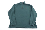 Polo Ralph Lauren Embroidered Logo Green Quarter Zip Sweater