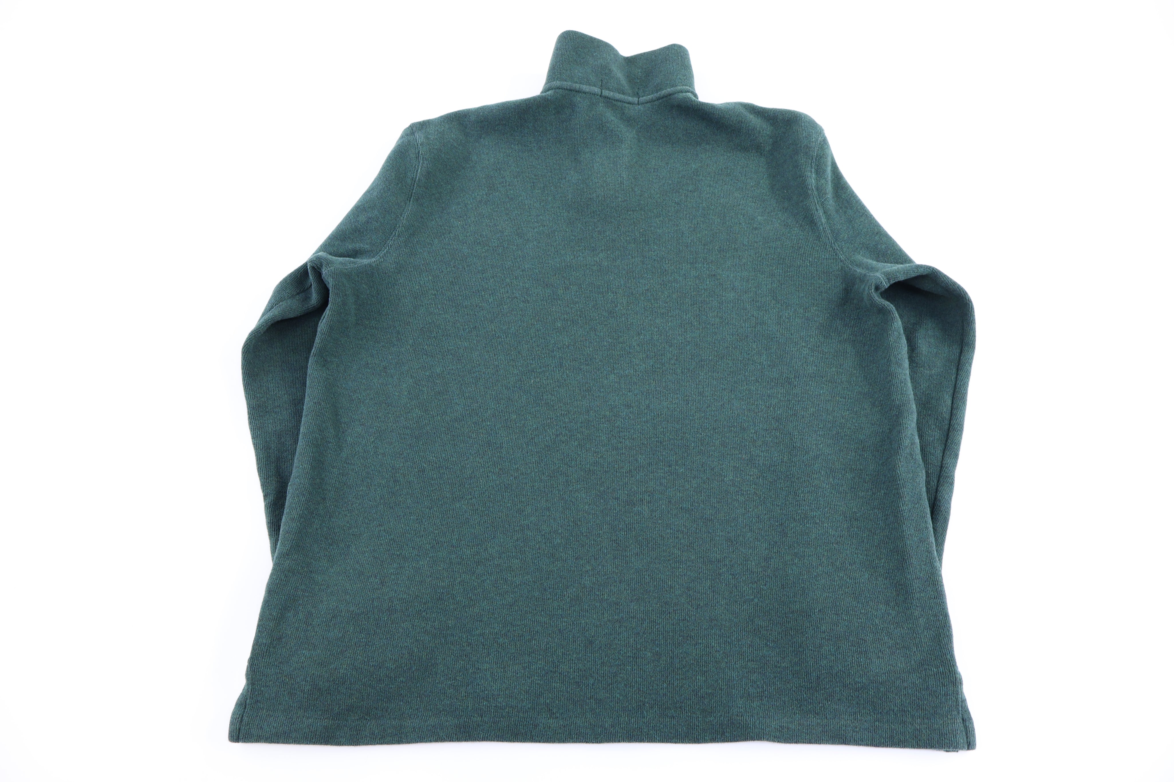 Polo Ralph Lauren Embroidered Logo Green Quarter Zip Sweater