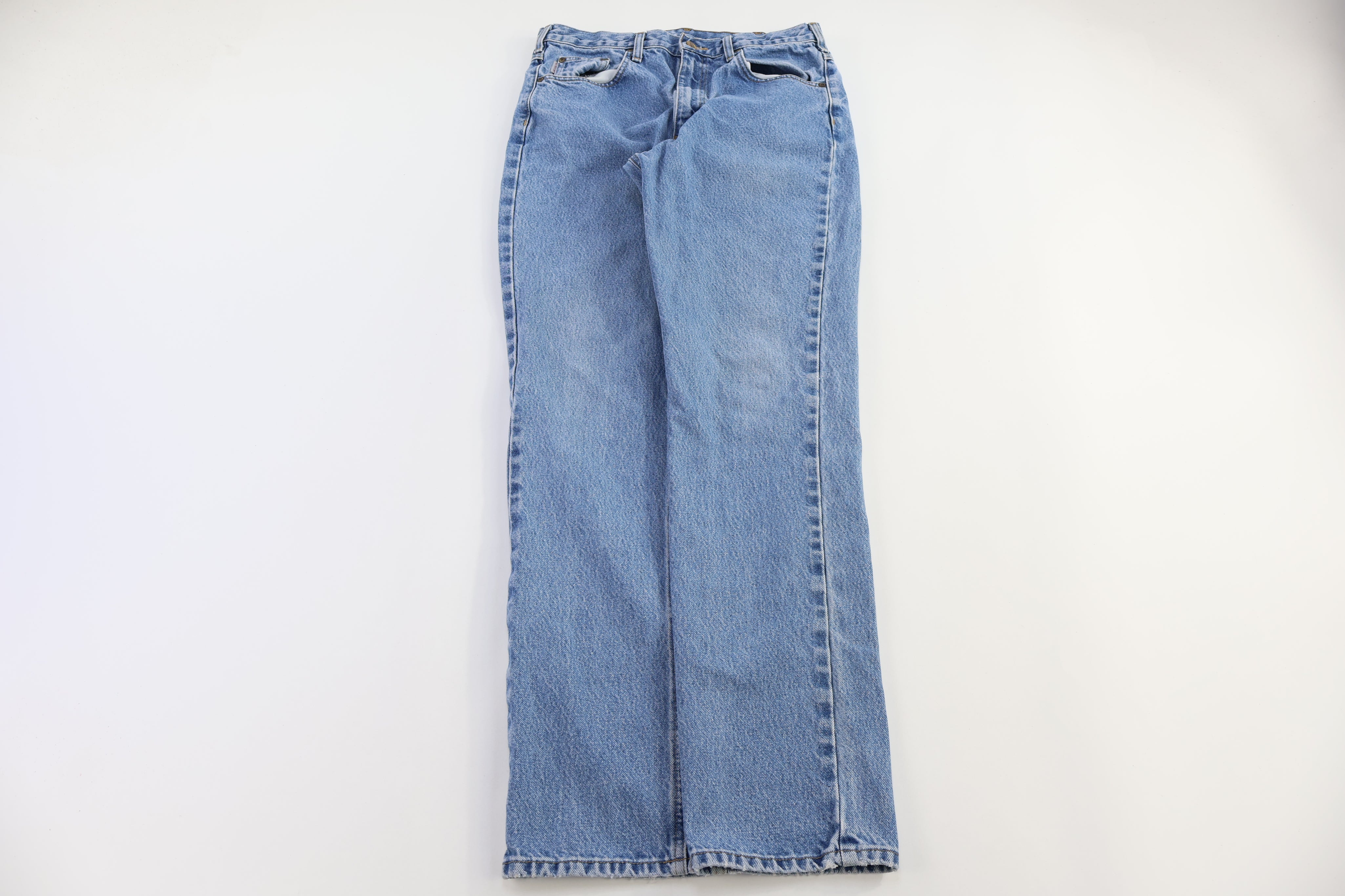 Carhartt Logo Patch Light Wash Denim Jeans