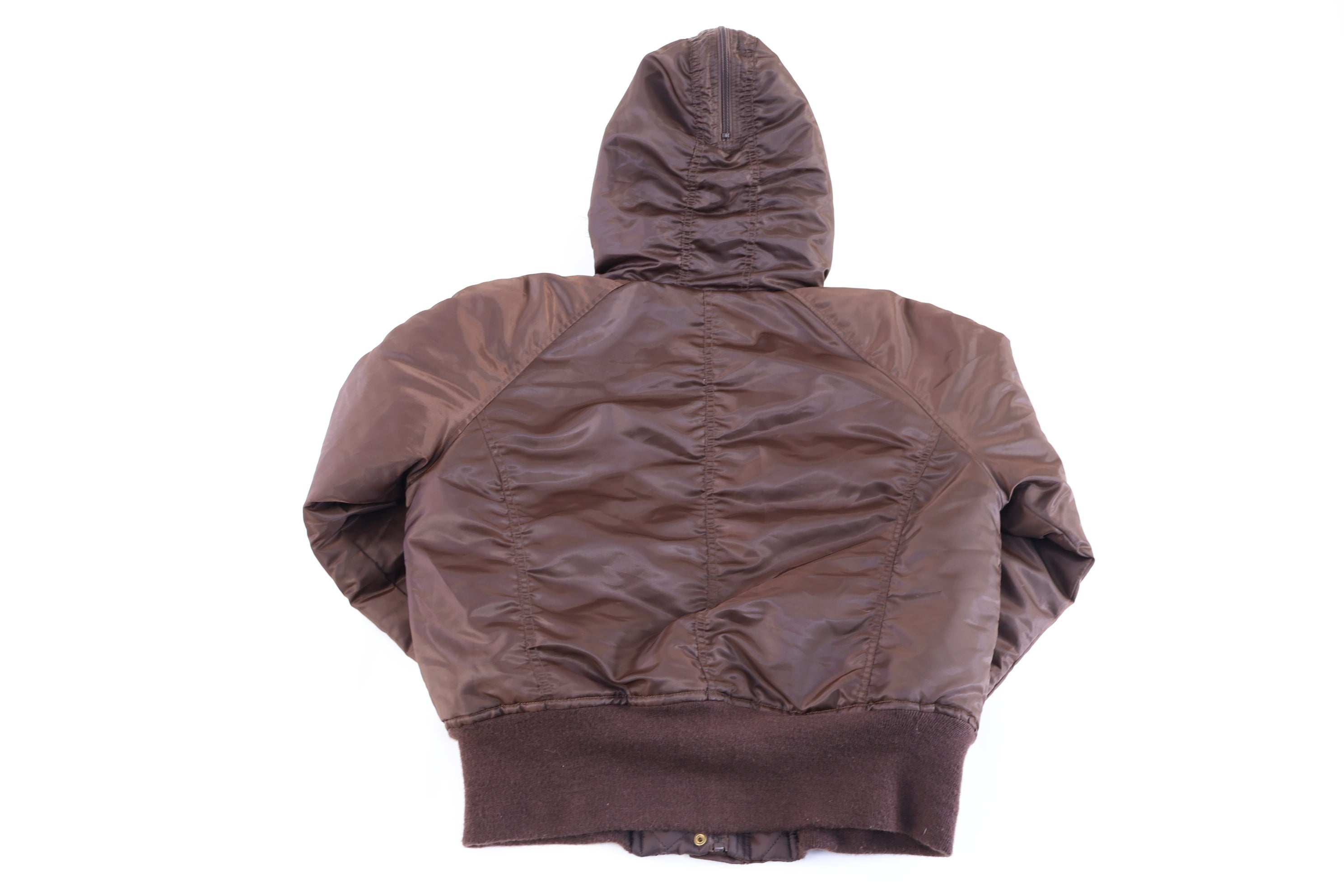 Women's Southpole Brown Full Zip Puffer Jacket