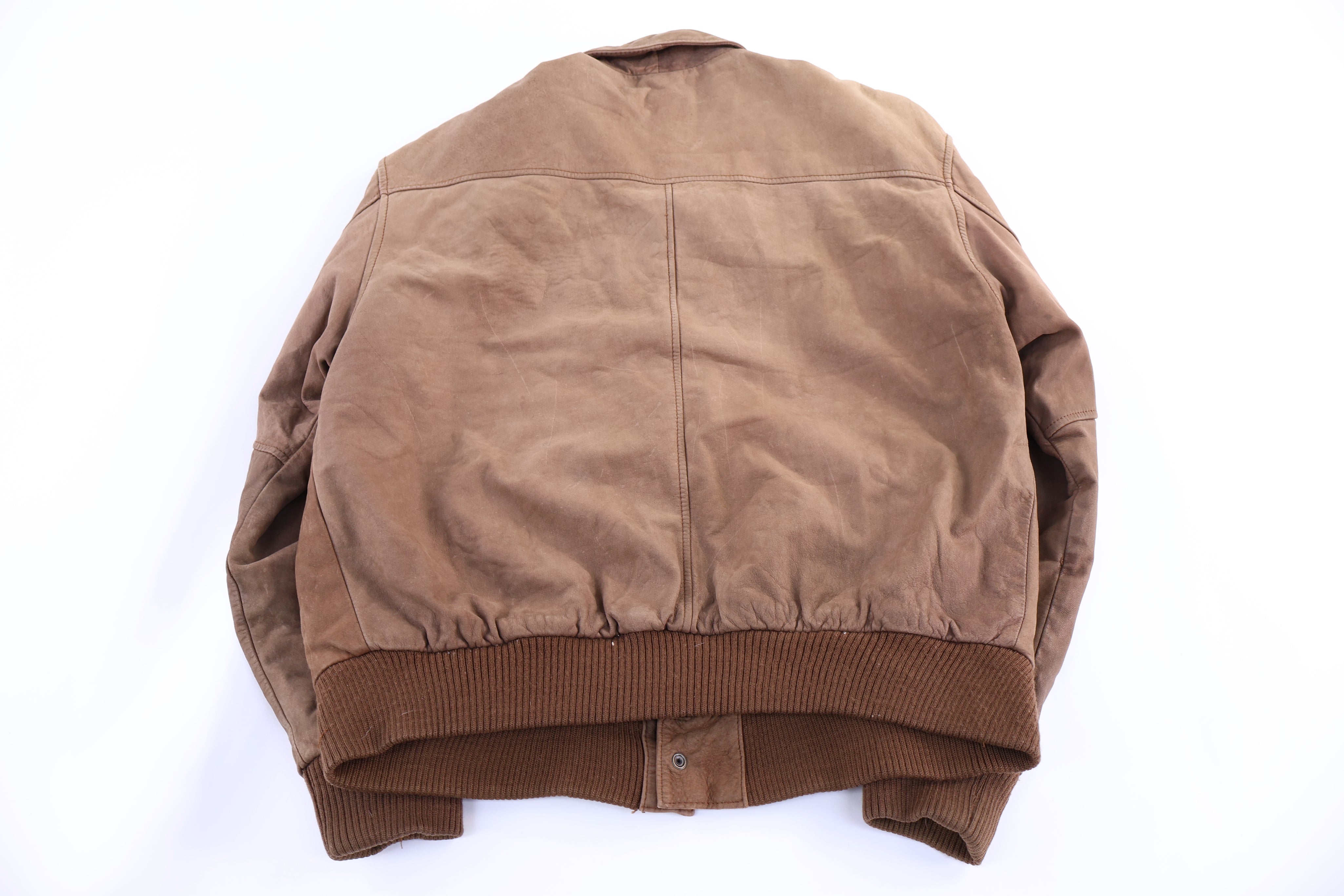 80's G-III Brown Leather Bomber Jacket