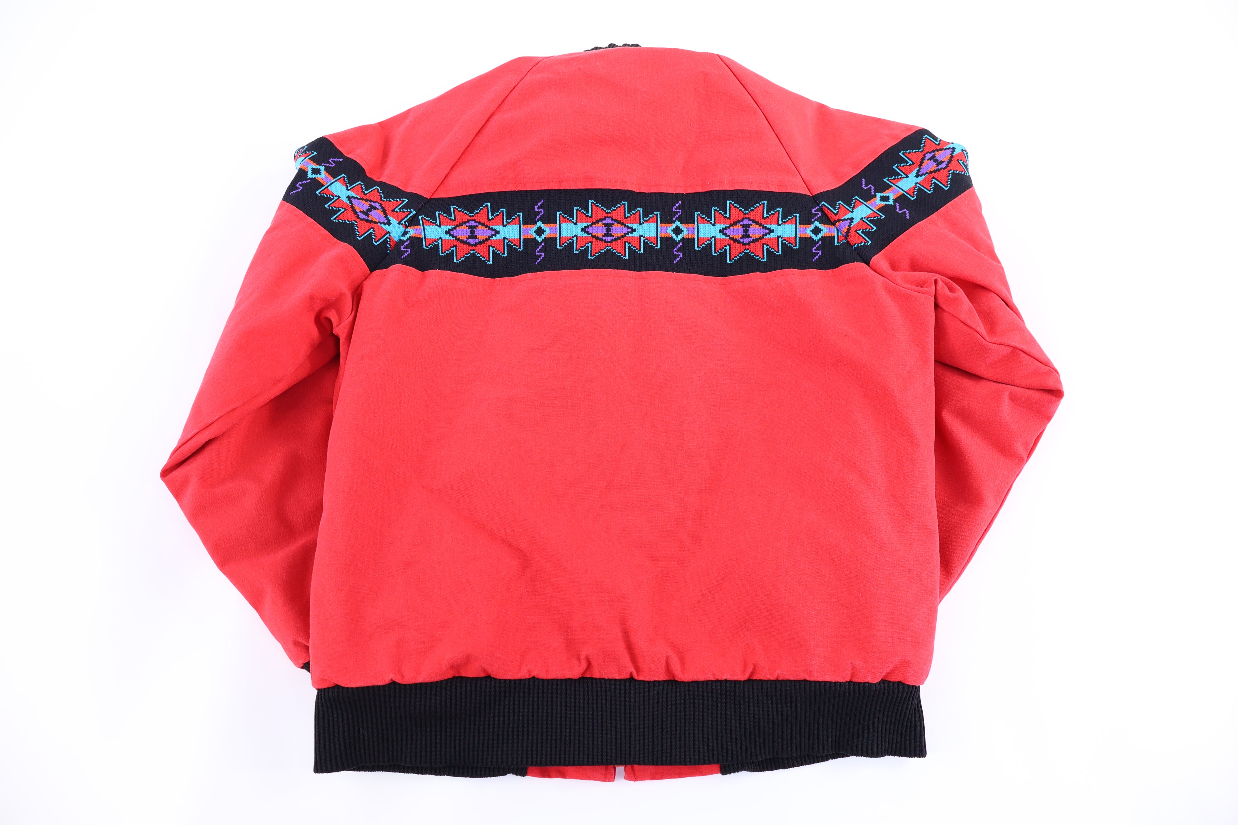 90's David James Aztec Pattern Full Zip Jacket
