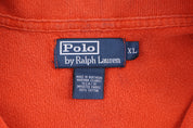 Polo by Ralph Lauren Embroidered Logo Orange Quarter Zip Sweater