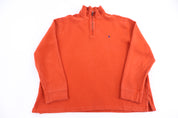Polo by Ralph Lauren Embroidered Logo Orange Quarter Zip Sweater