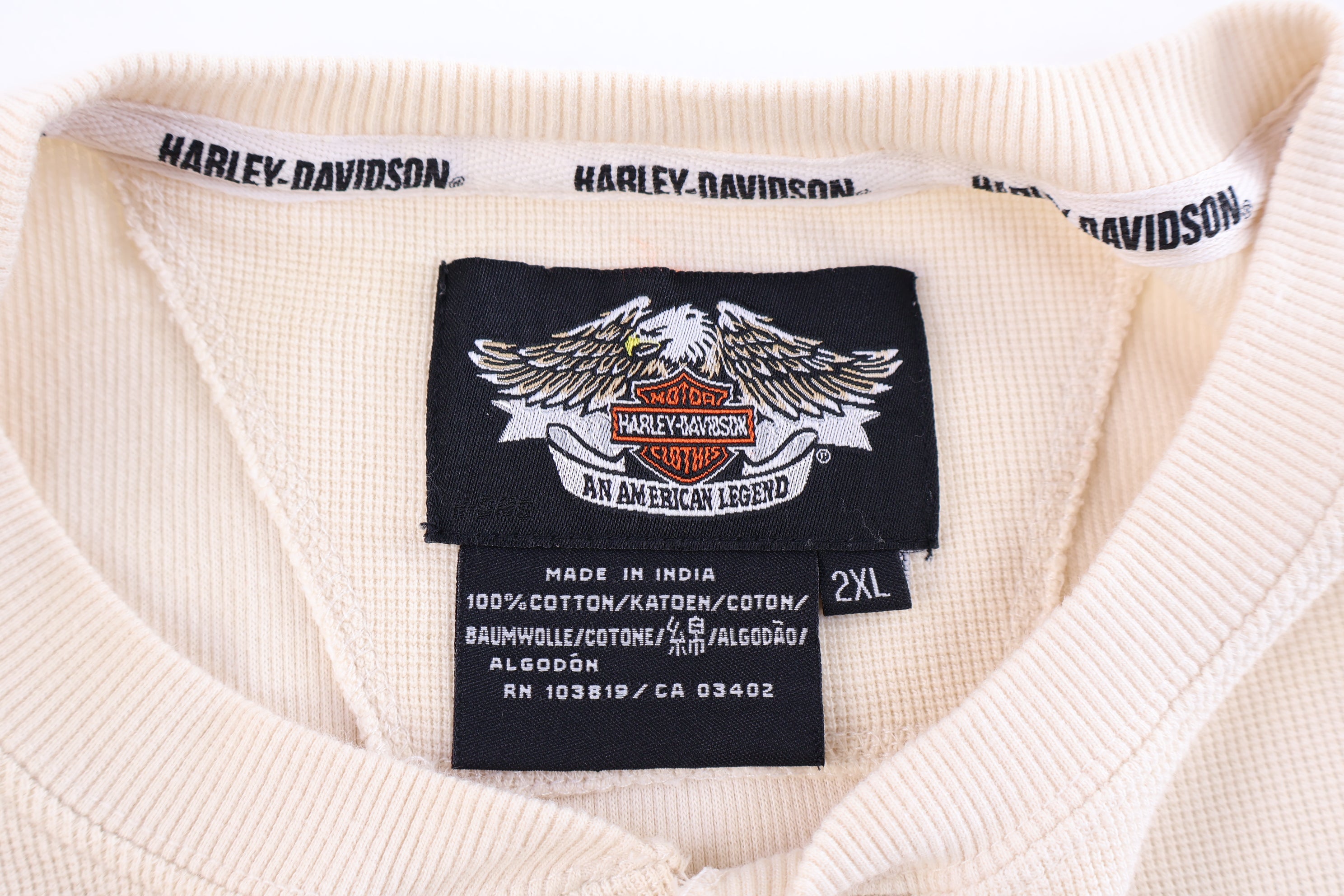 Harley Davidson Motorcycles Henley LS T-shirt