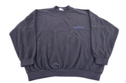 90's Adidas Embroidered Logo Black Sweatshirt