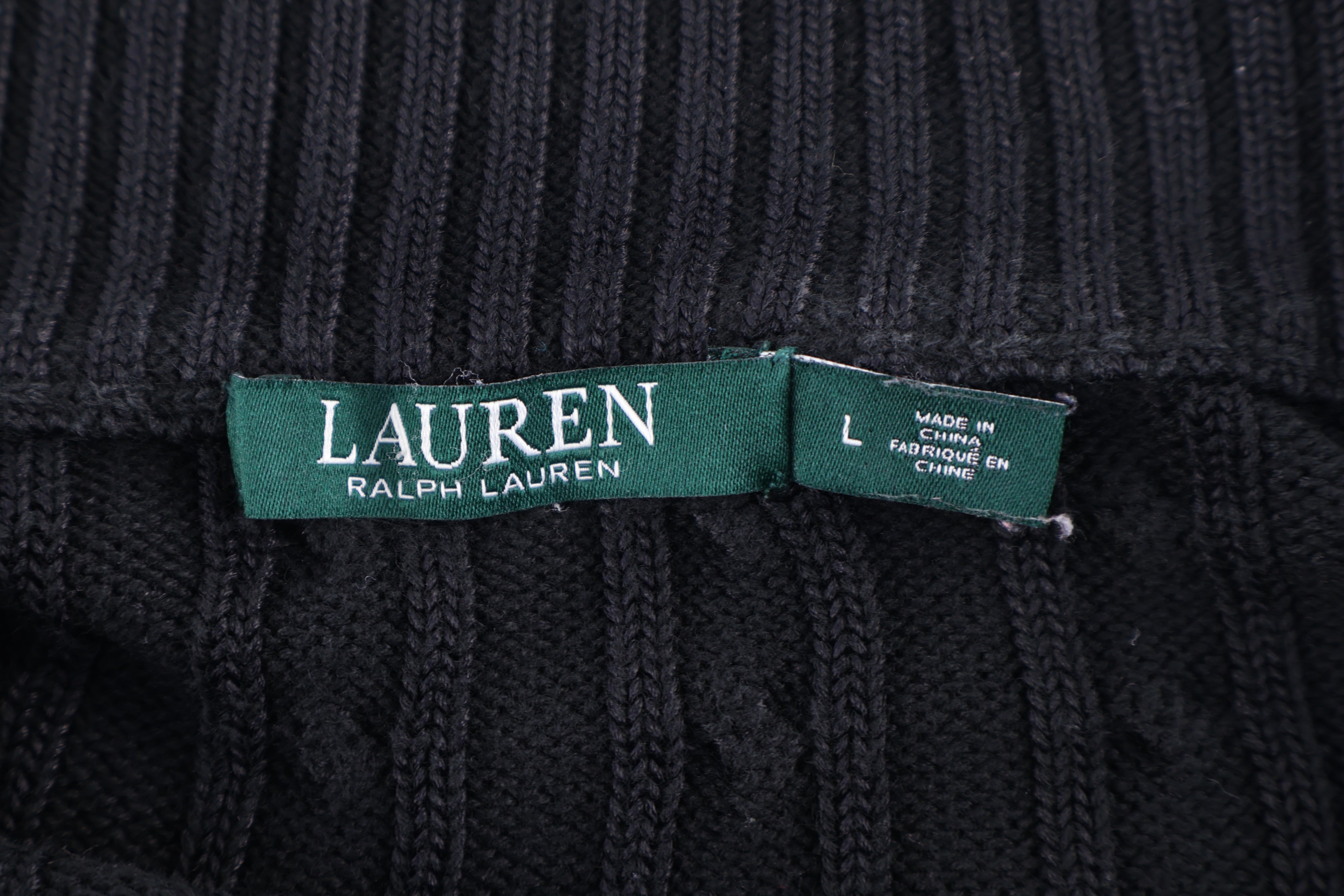 Women's Lauren Ralph Black Full Zip Jacket