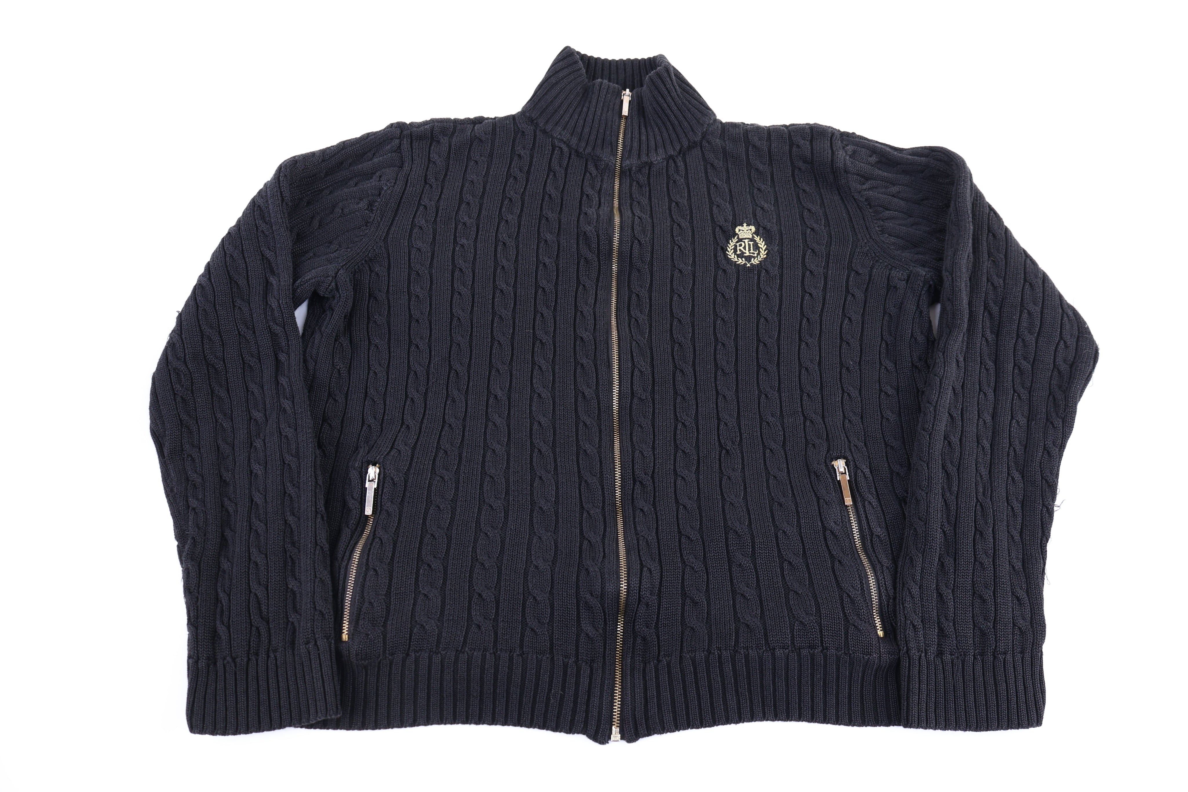 Women's Lauren Ralph Black Full Zip Jacket