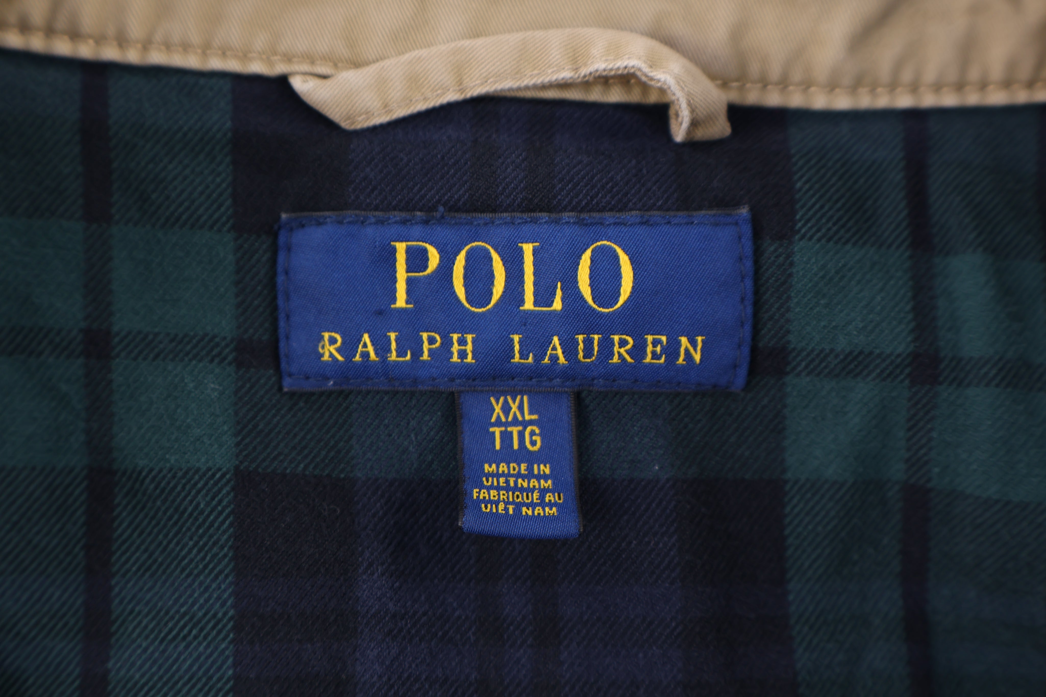 Polo Ralph Lauren Embroidered Logo Tan Full Zip Jacket
