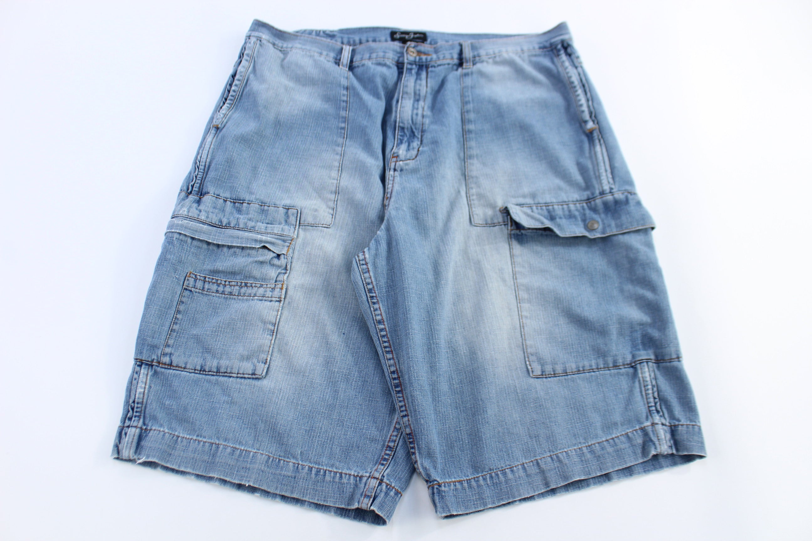 Sean John Light Wash Cargo Shorts