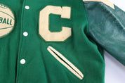 60’s Choctaw Green & Cream Varsity Jacket